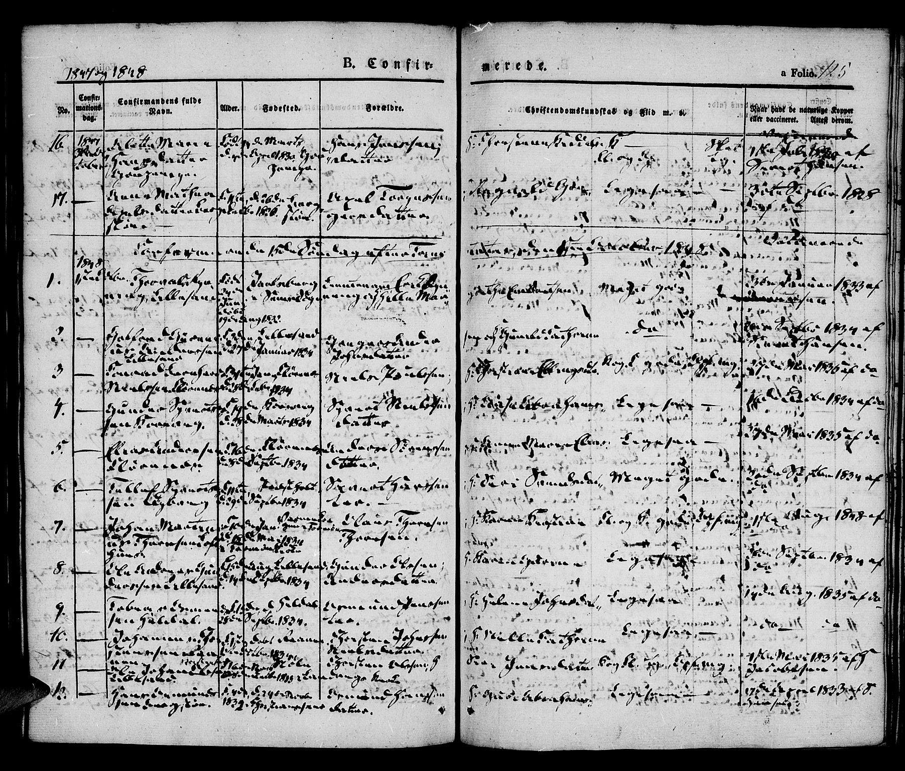 Vestre Moland sokneprestkontor, AV/SAK-1111-0046/F/Fa/Fab/L0005: Parish register (official) no. A 5, 1841-1849, p. 125