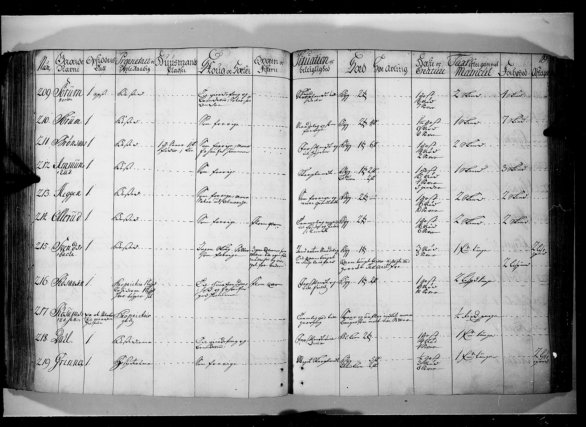 Rentekammeret inntil 1814, Realistisk ordnet avdeling, AV/RA-EA-4070/N/Nb/Nbf/L0104: Hadeland, Toten og Valdres eksaminasjonsprotokoll, 1723, p. 118b-119a