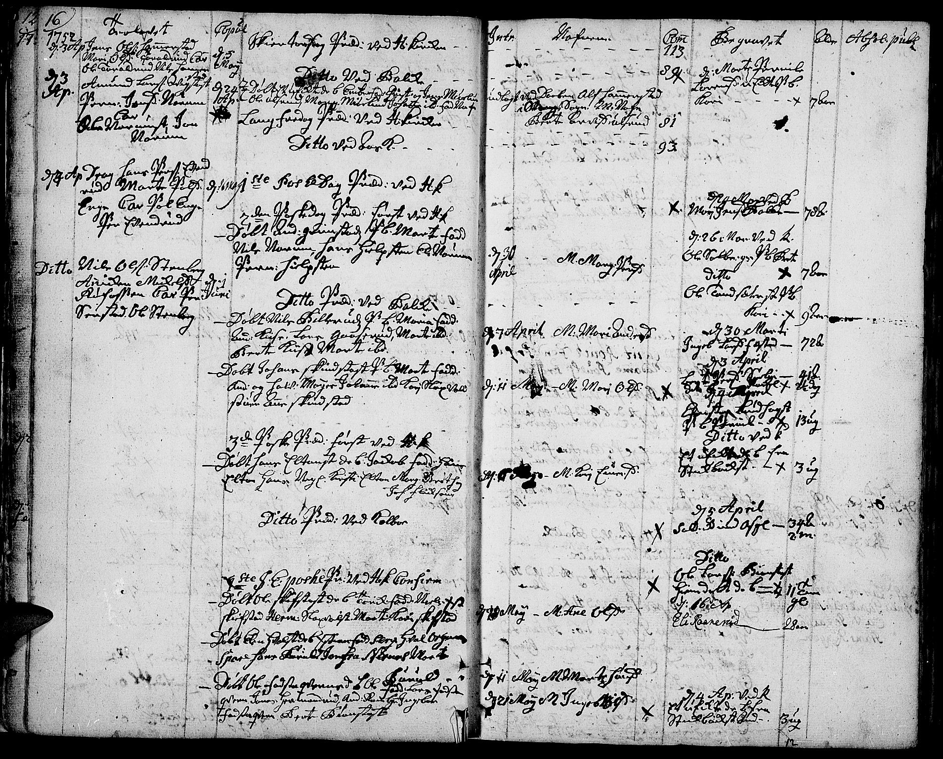 Toten prestekontor, AV/SAH-PREST-102/H/Ha/Haa/L0004: Parish register (official) no. 4, 1751-1761, p. 16