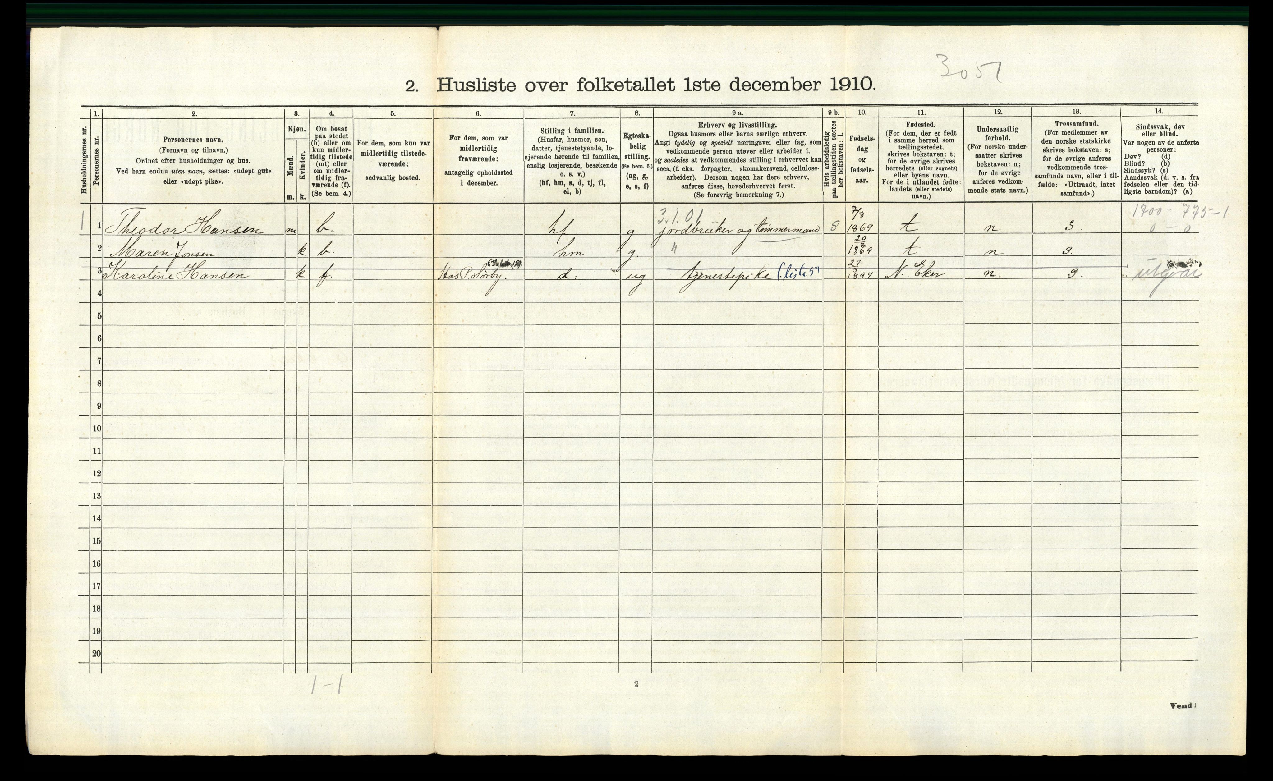 RA, 1910 census for Øvre Eiker, 1910, p. 1546