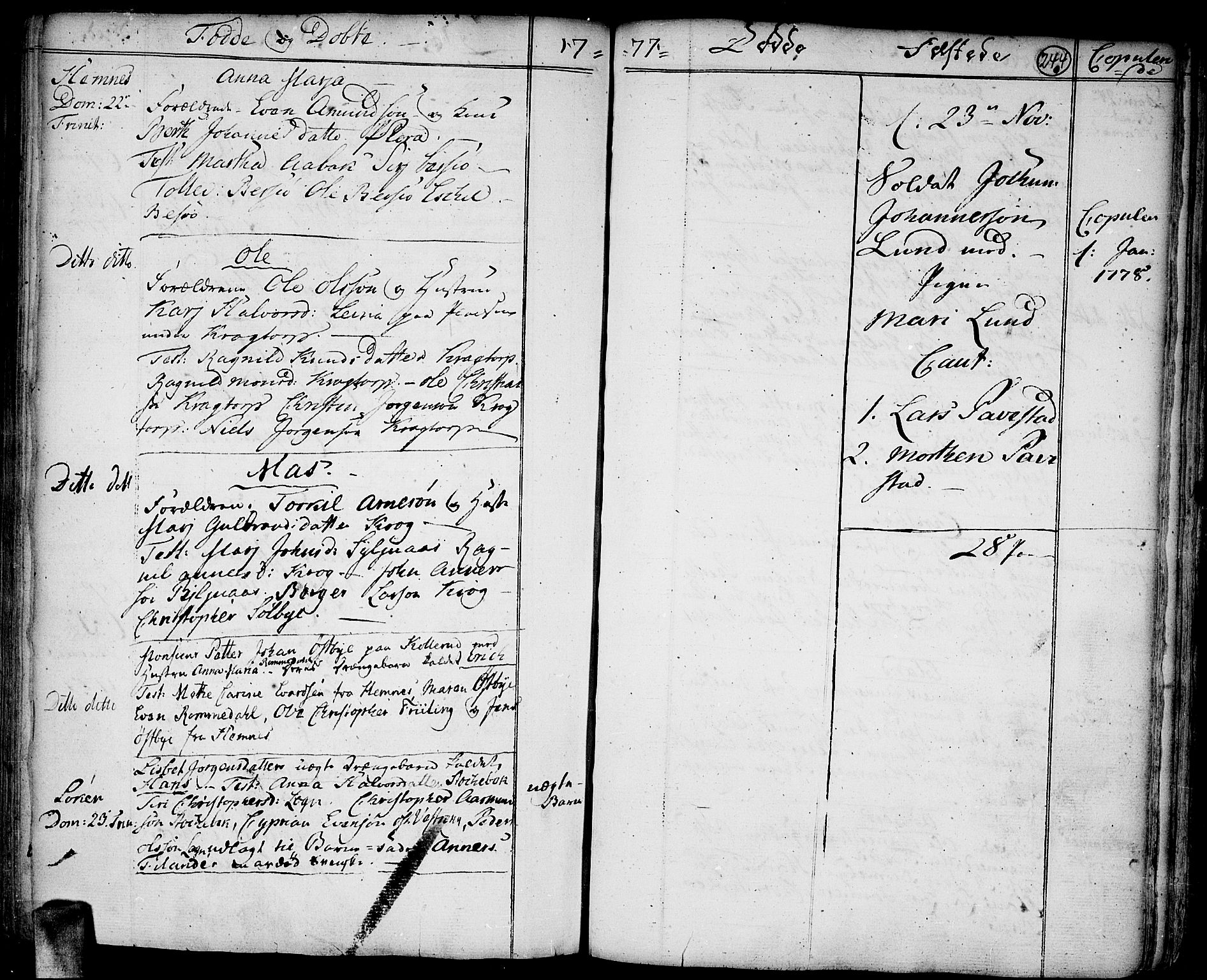 Høland prestekontor Kirkebøker, AV/SAO-A-10346a/F/Fa/L0004: Parish register (official) no. I 4, 1757-1780, p. 244