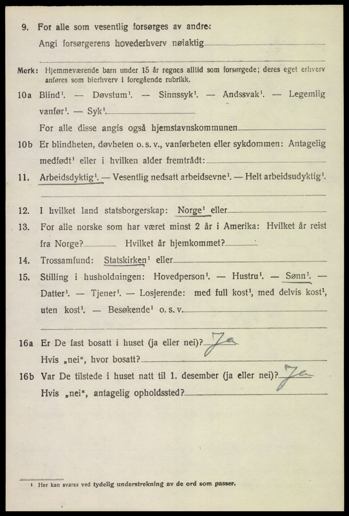 SAH, 1920 census for Nord-Fron, 1920, p. 3115