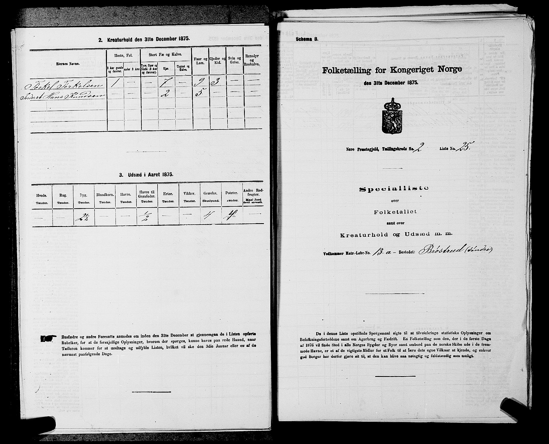 SAKO, 1875 census for 0633P Nore, 1875, p. 280