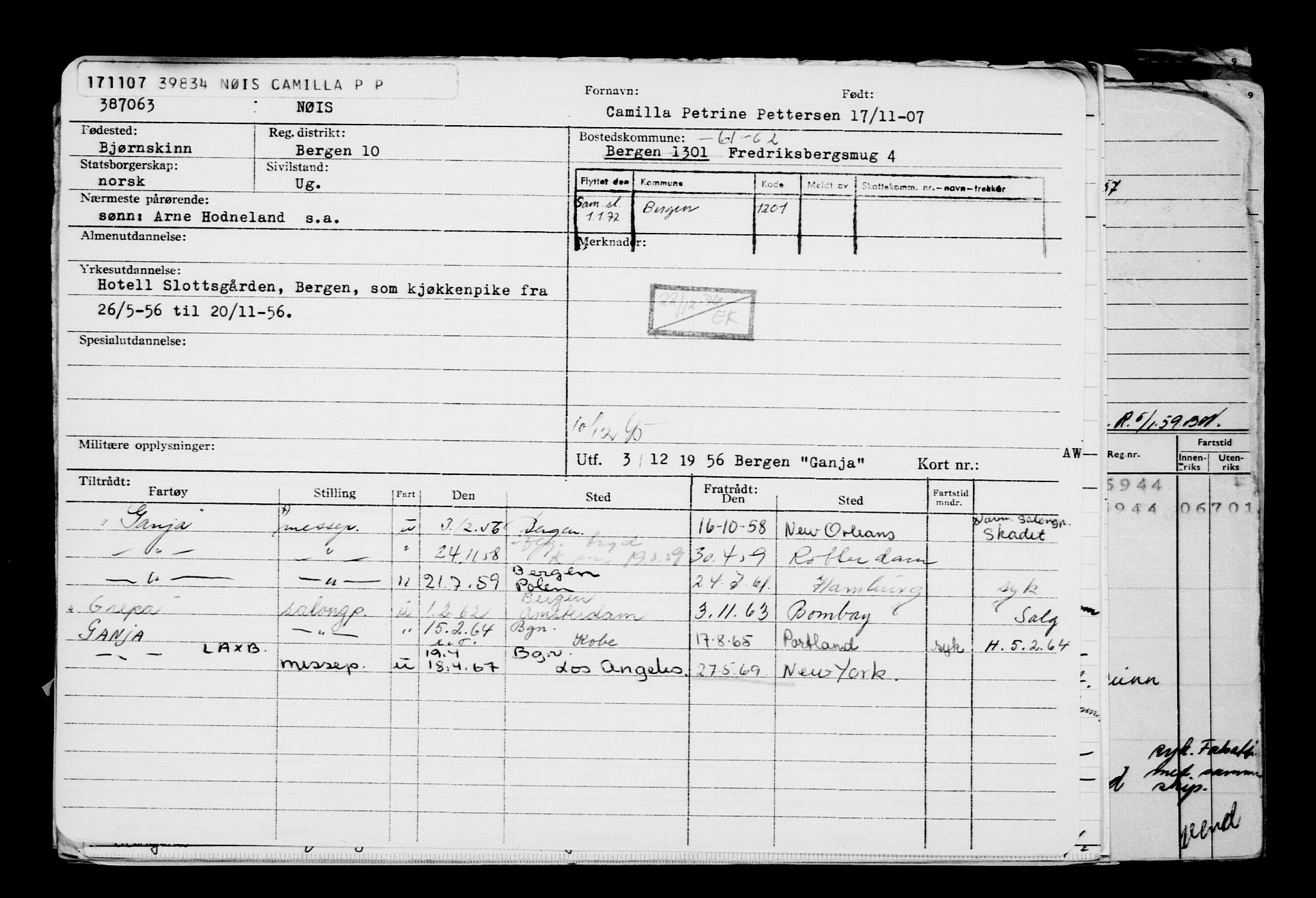 Direktoratet for sjømenn, AV/RA-S-3545/G/Gb/L0074: Hovedkort, 1907, p. 196