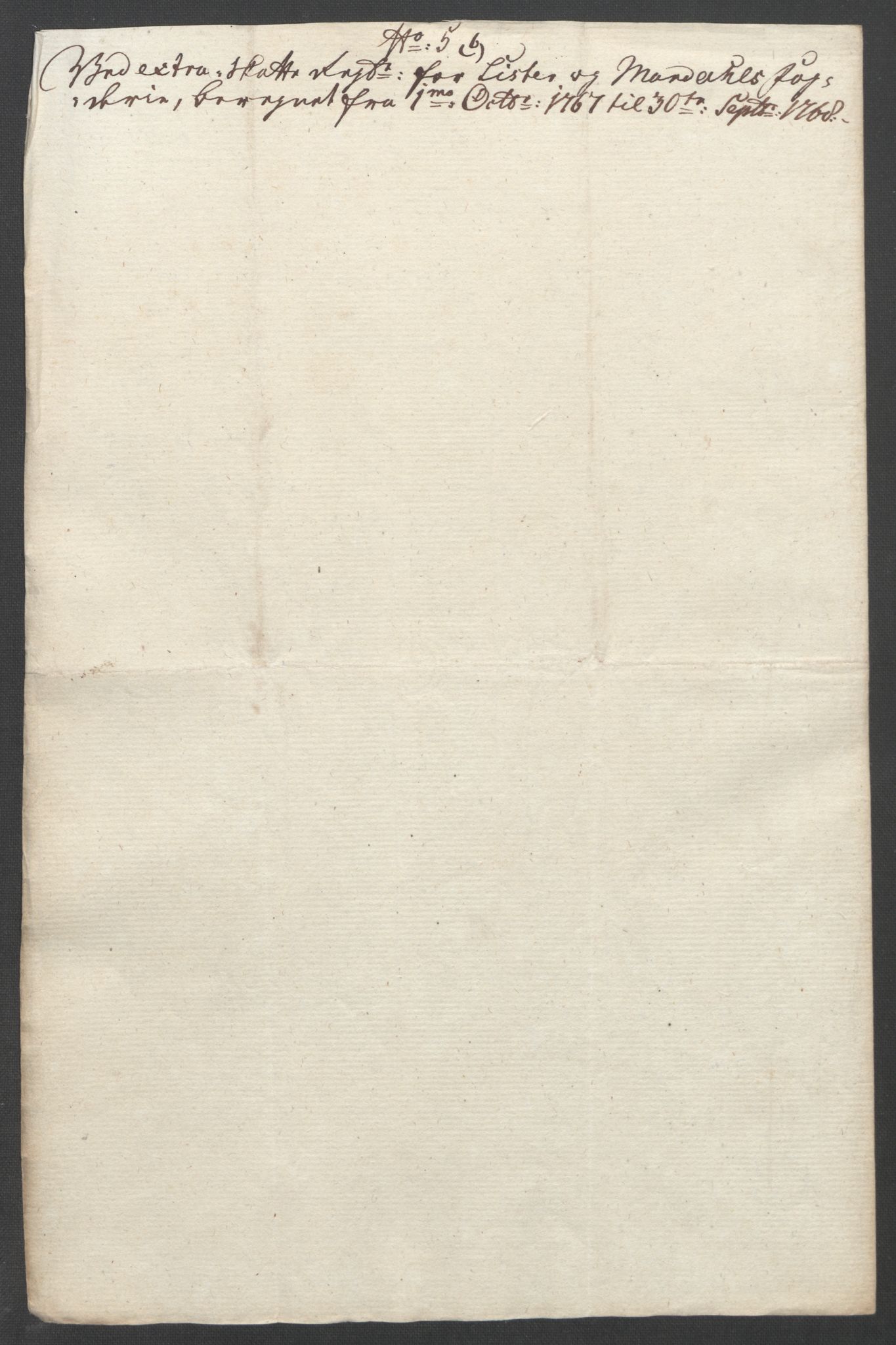 Rentekammeret inntil 1814, Reviderte regnskaper, Fogderegnskap, RA/EA-4092/R45/L2704: Ekstraskatten Lista og Mandal, 1762-1768, p. 301