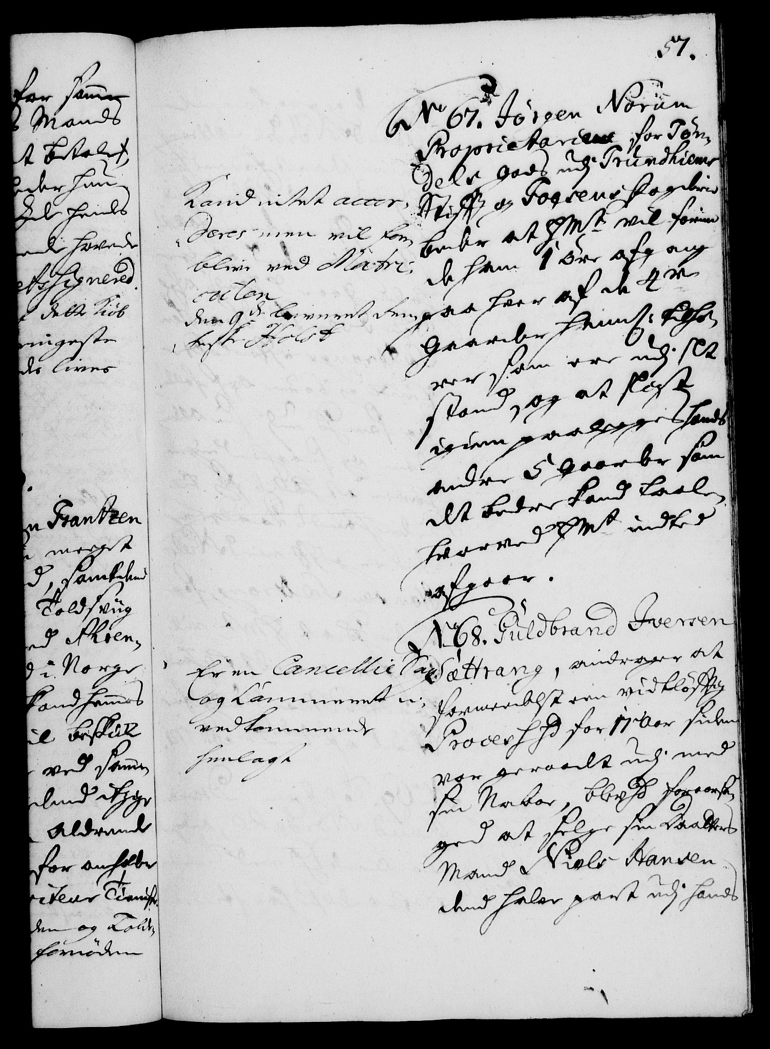 Rentekammeret, Kammerkanselliet, RA/EA-3111/G/Gh/Gha/L0011: Norsk ekstraktmemorialprotokoll (merket RK 53.56), 1729, p. 57