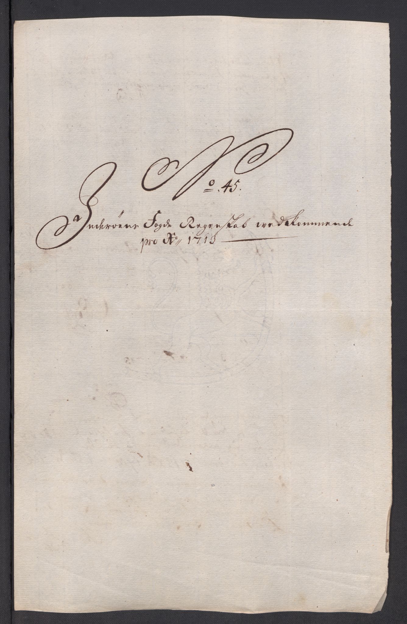 Rentekammeret inntil 1814, Reviderte regnskaper, Fogderegnskap, RA/EA-4092/R63/L4321: Fogderegnskap Inderøy, 1713, p. 369