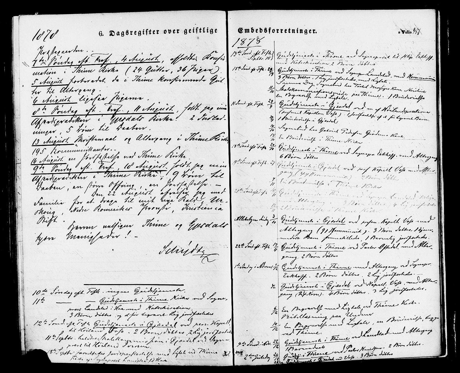 Lye sokneprestkontor, AV/SAST-A-101794/001/30BA/L0008: Parish register (official) no. A 7, 1872-1881, p. 417