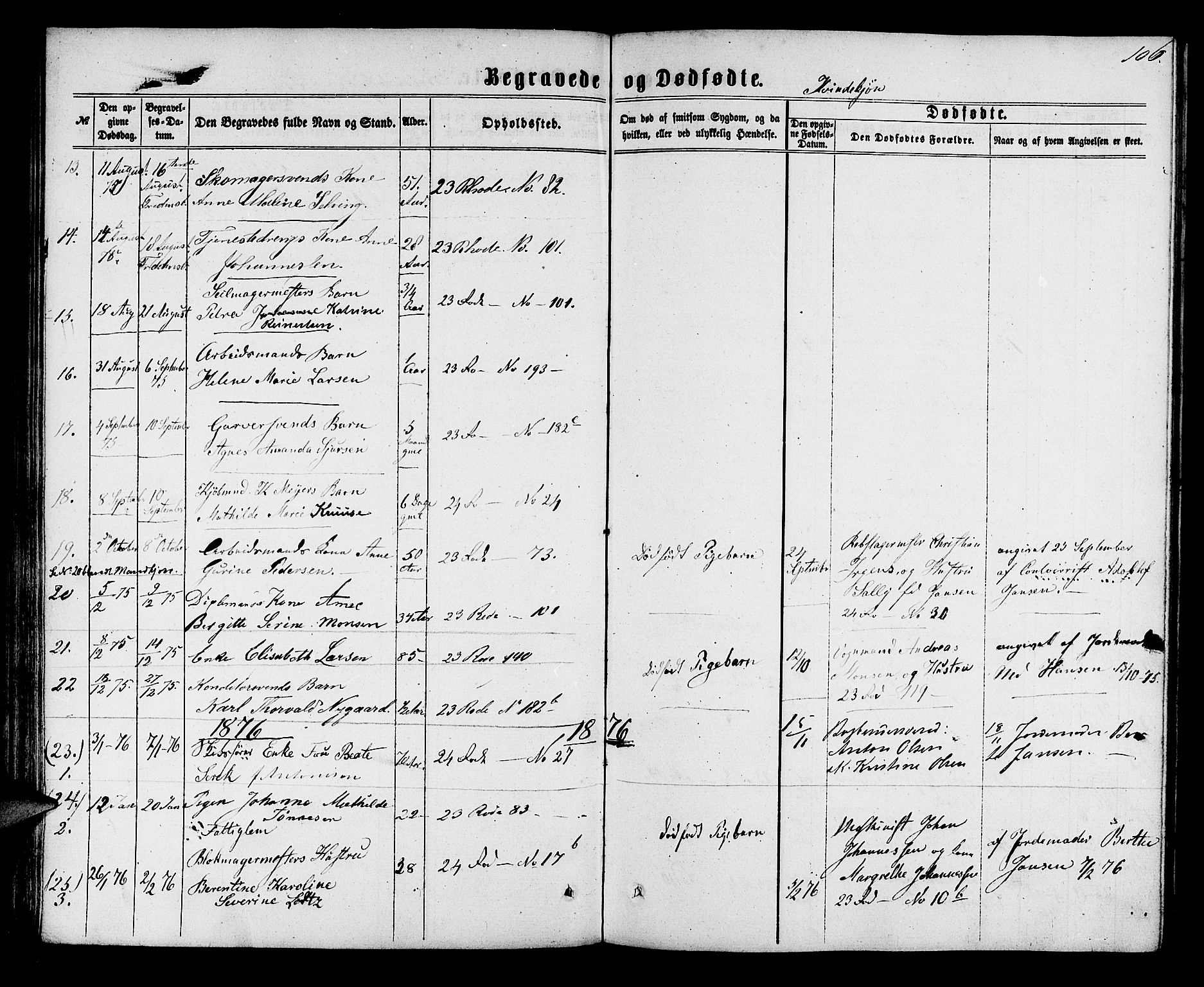 Mariakirken Sokneprestembete, SAB/A-76901/H/Hab/L0003: Parish register (copy) no. A 3, 1862-1877, p. 106