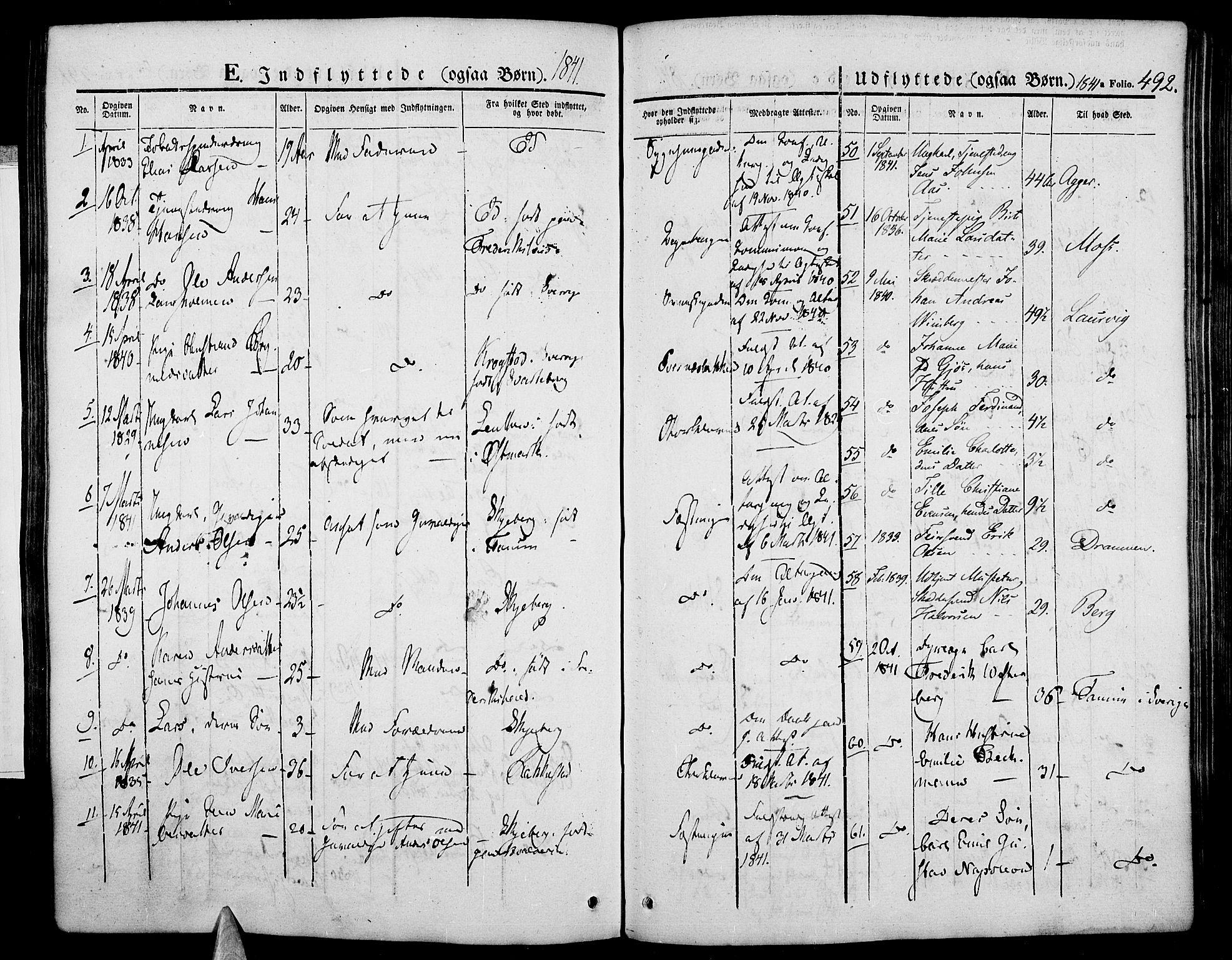 Halden prestekontor Kirkebøker, SAO/A-10909/F/Fa/L0005: Parish register (official) no. I 5, 1834-1845, p. 492