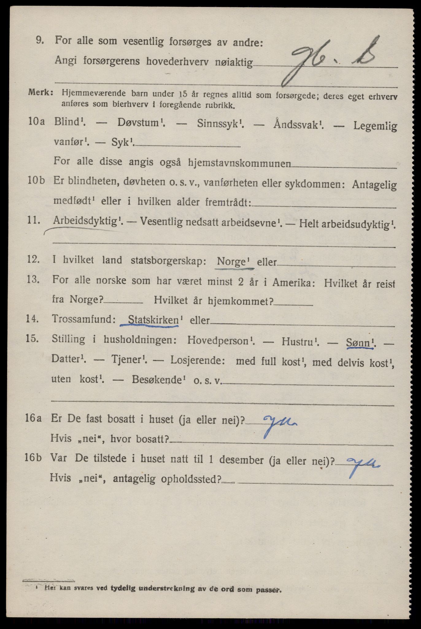 SAKO, 1920 census for Tinn, 1920, p. 3027