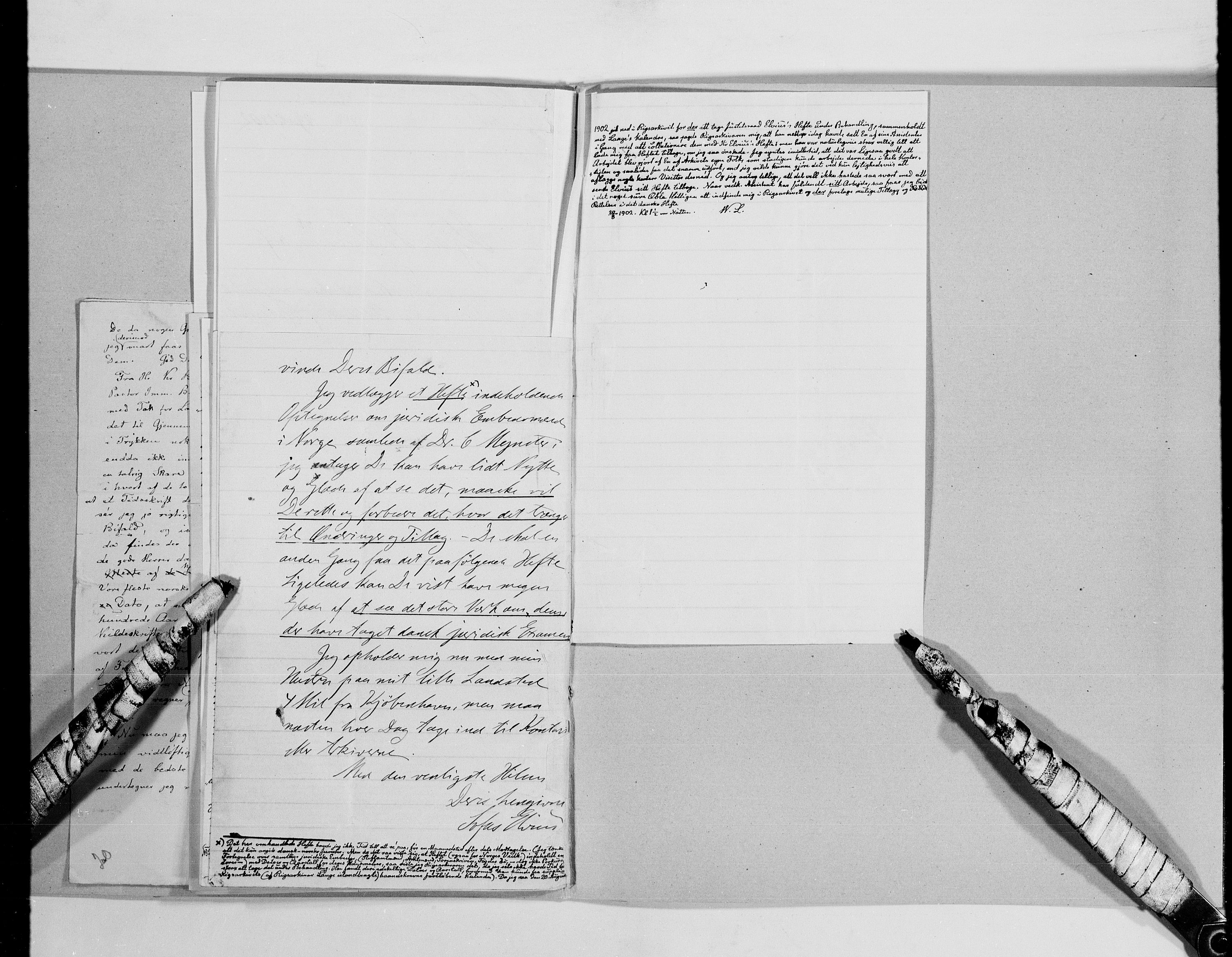 Lassens samlinger, AV/RA-PA-0051/G/L0097: Alfabetisk ordnede brev til Wilhelm Lassen: Fabritius - Grønvold, 1815-1907, p. 127