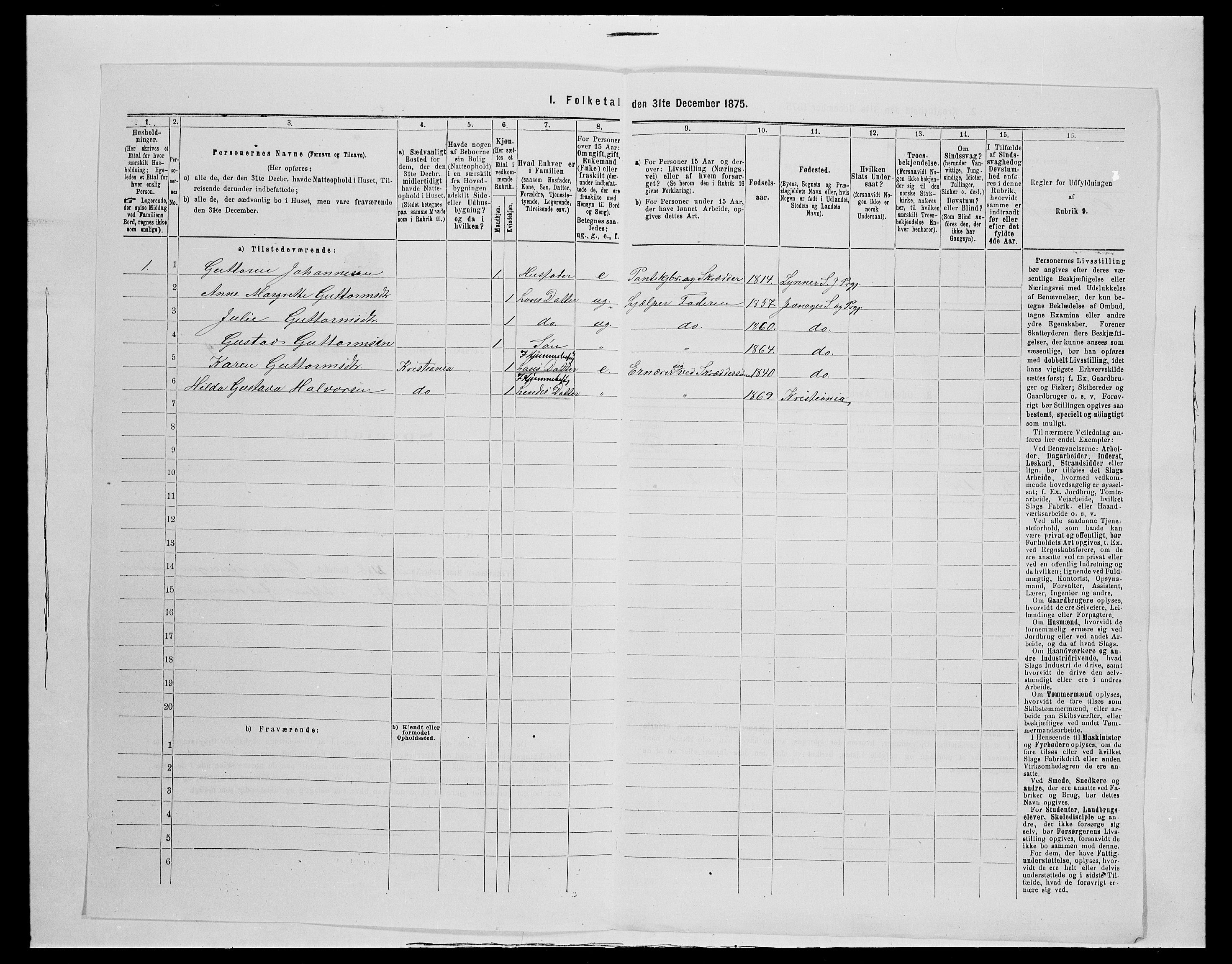 SAH, 1875 census for 0532P Jevnaker, 1875, p. 1246