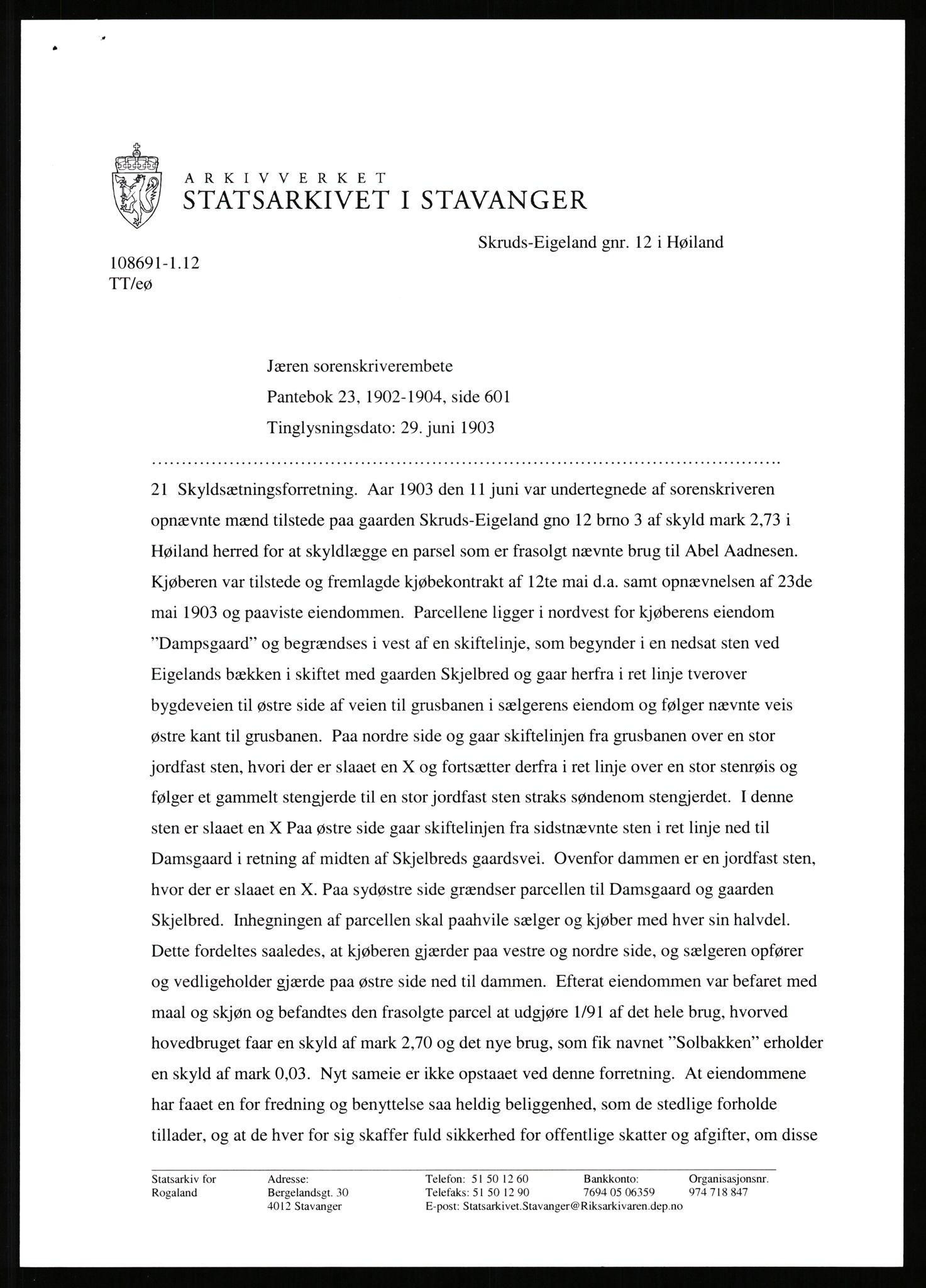 Statsarkivet i Stavanger, AV/SAST-A-101971/03/Y/Yj/L0076: Avskrifter sortert etter gårdsnavn: Skjold kirke - Skåre, 1750-1930, p. 322