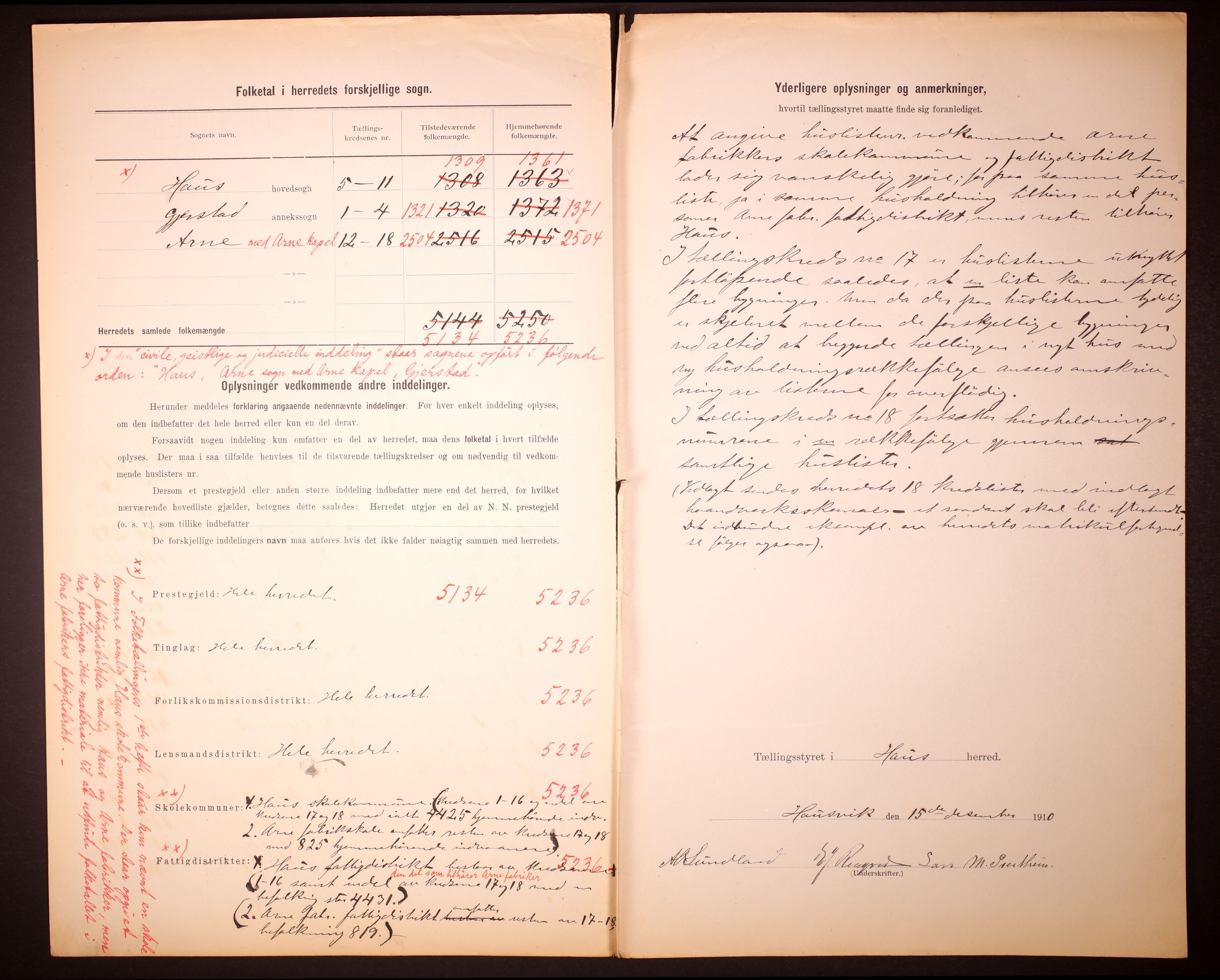 RA, 1910 census for Haus, 1910, p. 3