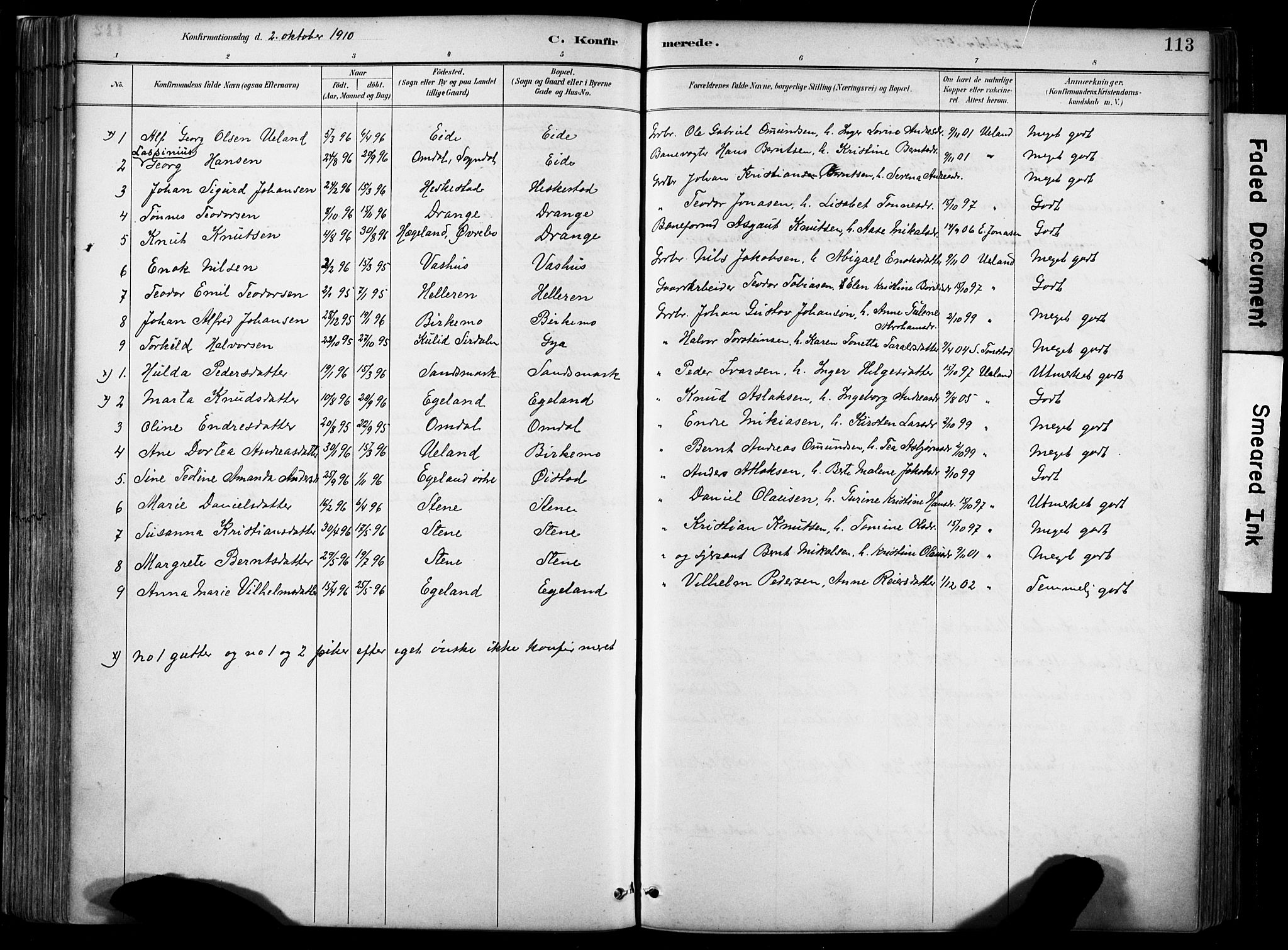 Lund sokneprestkontor, AV/SAST-A-101809/S06/L0012: Parish register (official) no. A 11, 1887-1921, p. 113