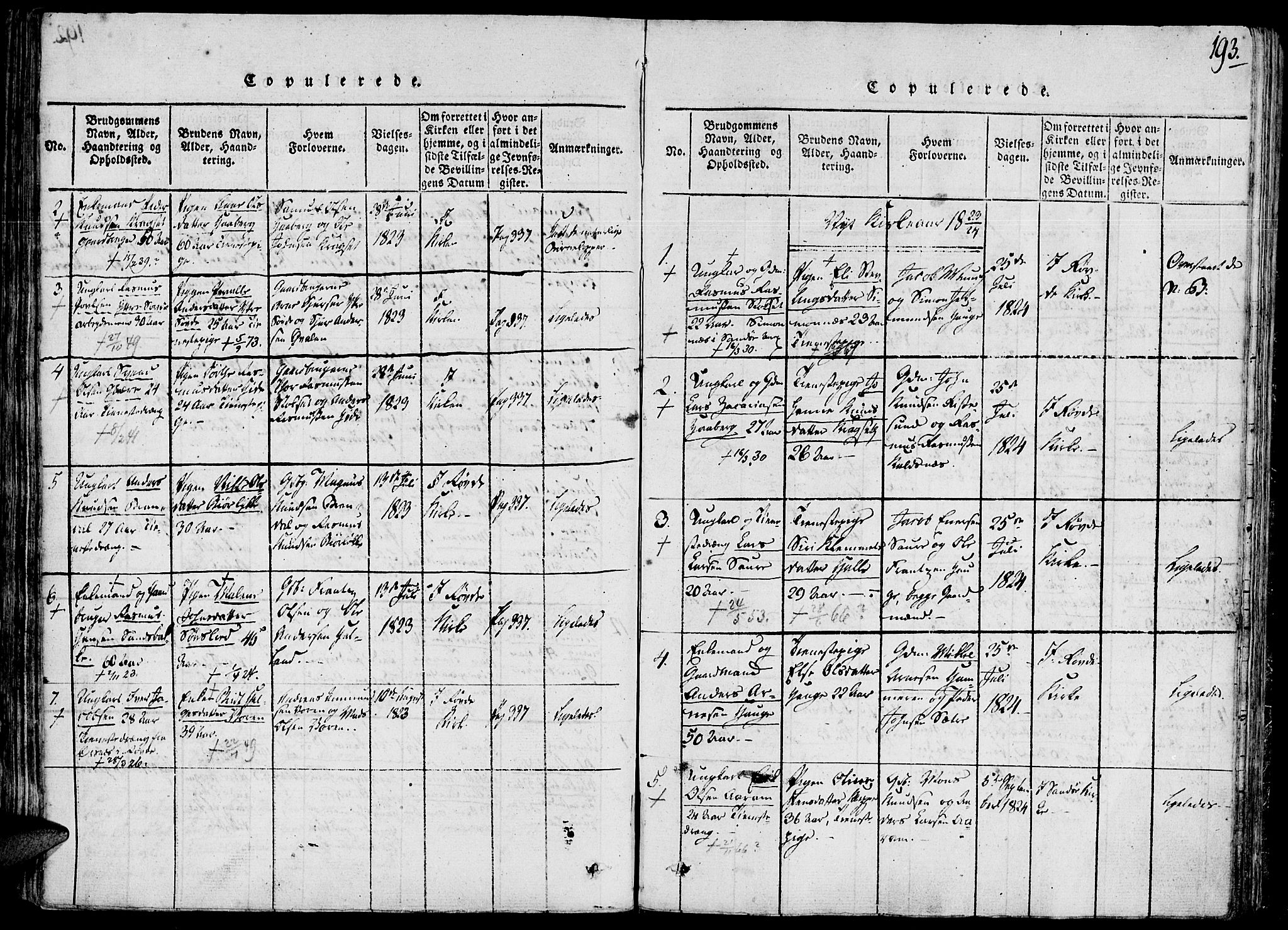 Ministerialprotokoller, klokkerbøker og fødselsregistre - Møre og Romsdal, AV/SAT-A-1454/503/L0033: Parish register (official) no. 503A01, 1816-1841, p. 193