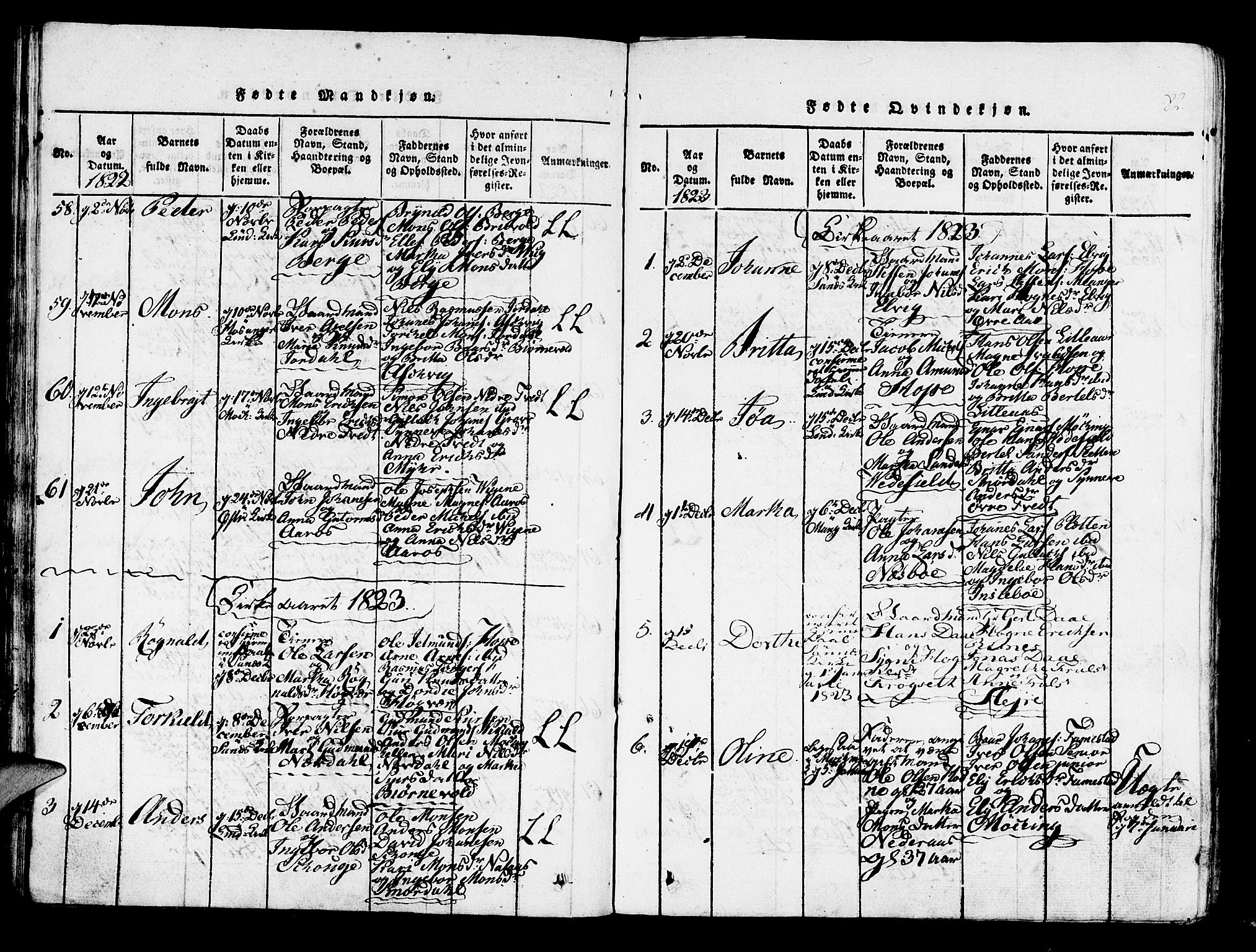Lindås Sokneprestembete, SAB/A-76701/H/Haa: Parish register (official) no. A 7, 1816-1823, p. 82