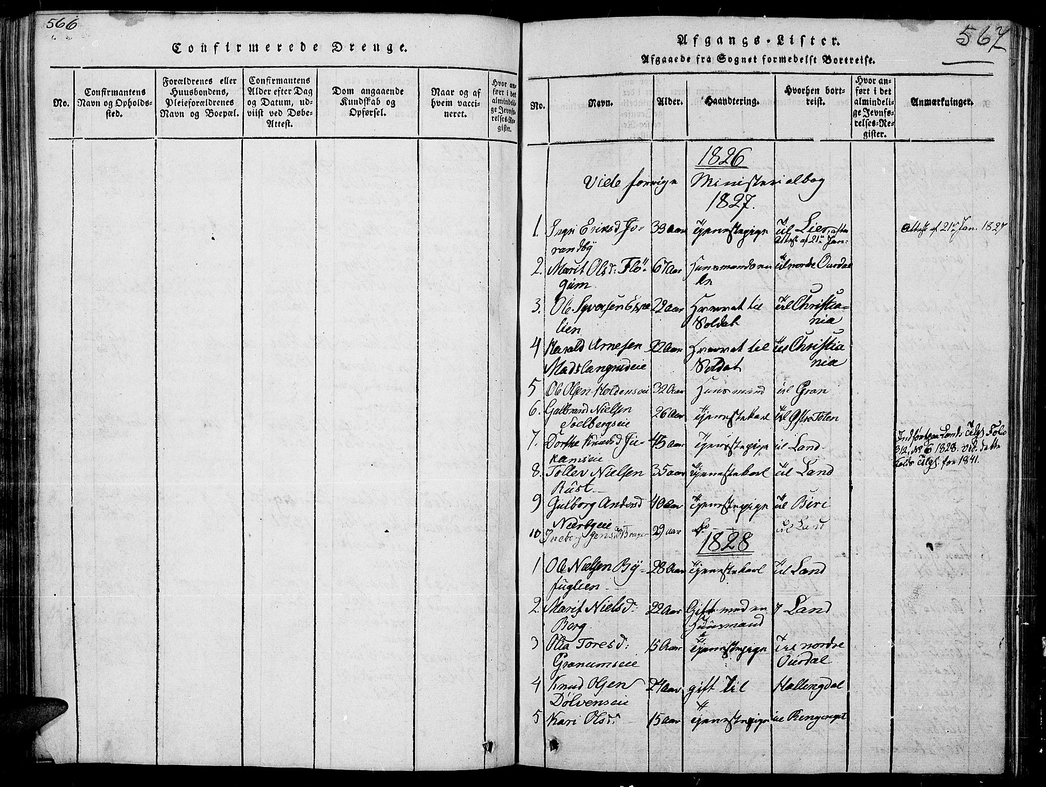 Sør-Aurdal prestekontor, SAH/PREST-128/H/Ha/Hab/L0002: Parish register (copy) no. 2, 1826-1840, p. 566-567