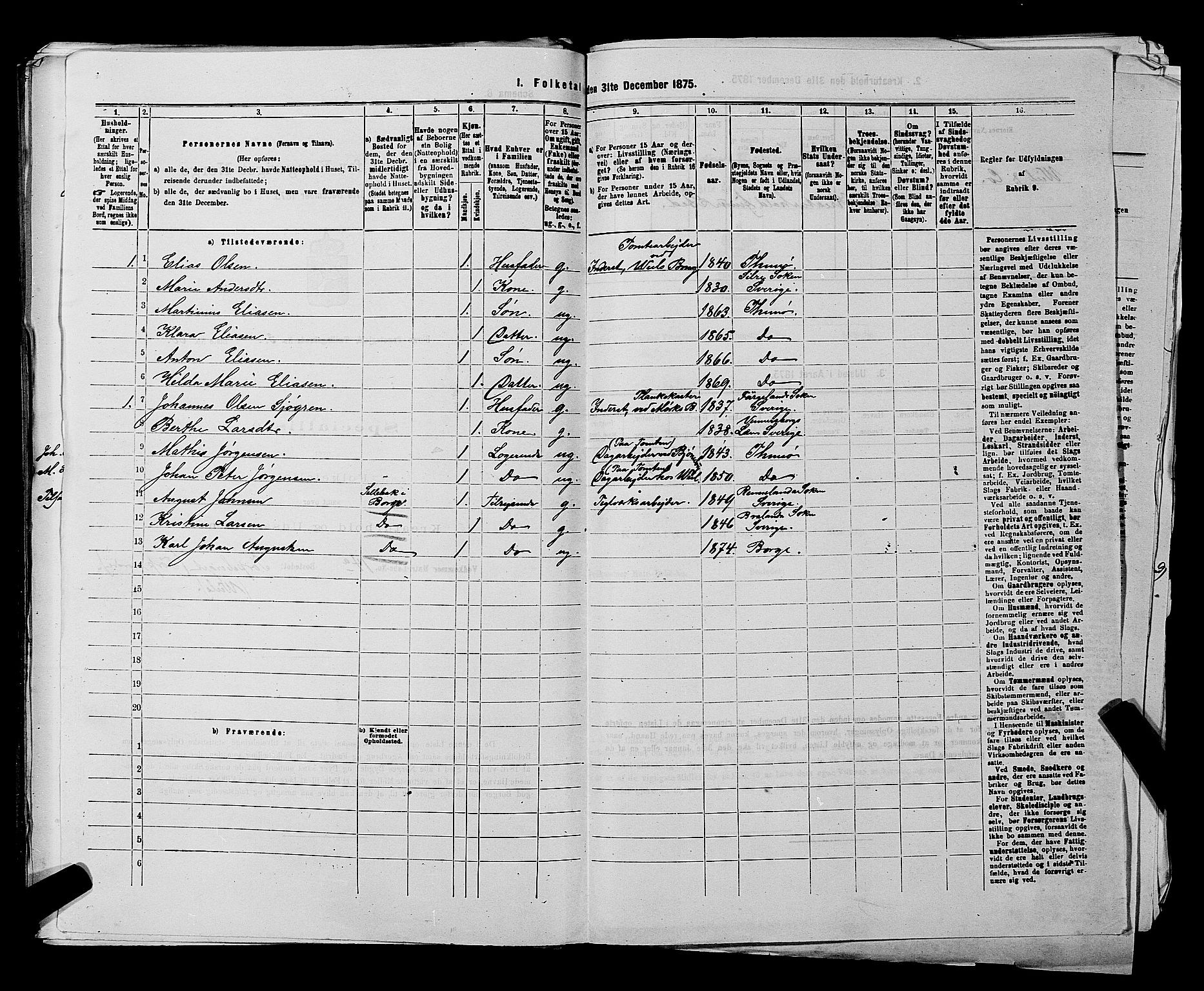 RA, 1875 census for 0113P Borge, 1875, p. 512