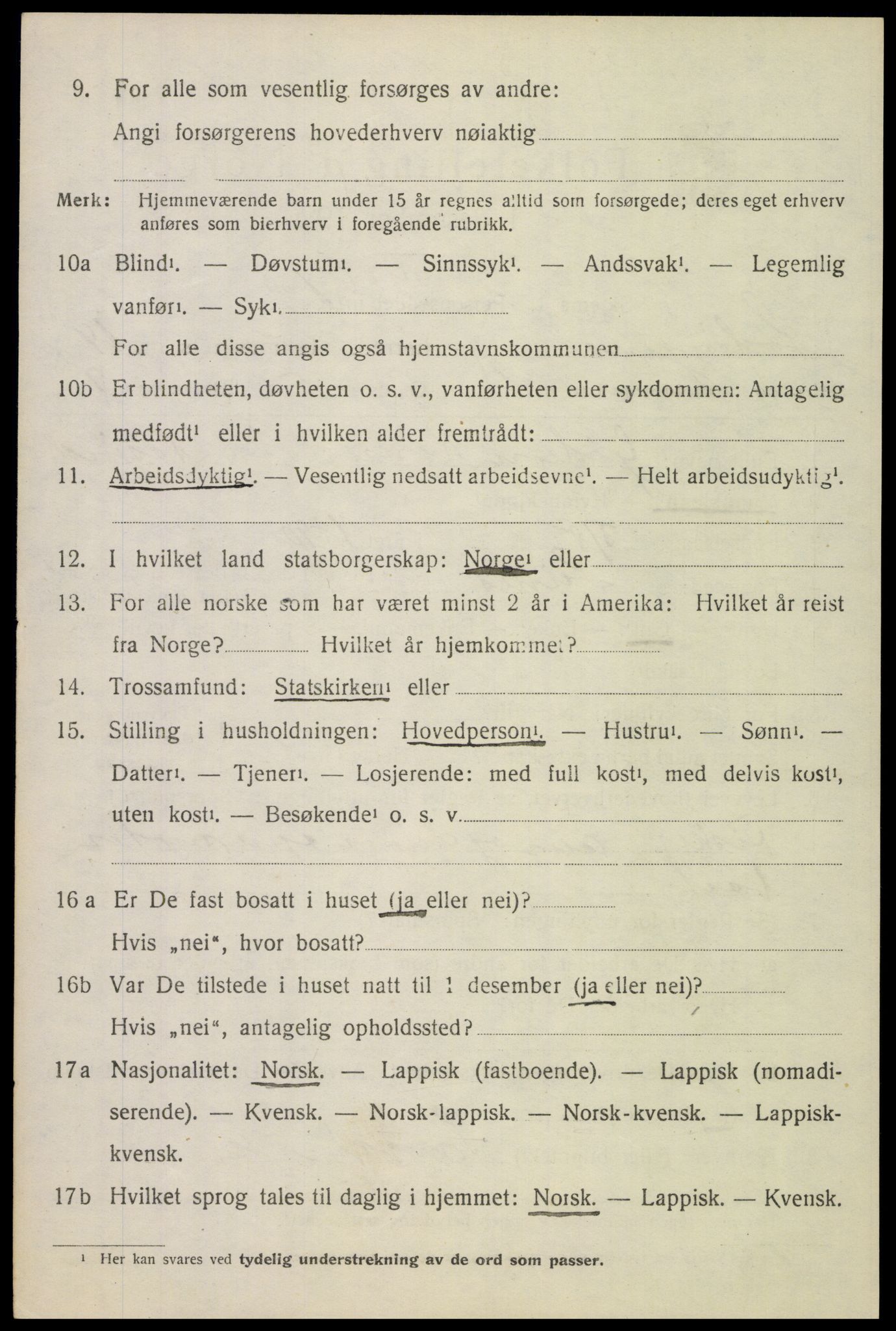 SAT, 1920 census for Lødingen, 1920, p. 6956