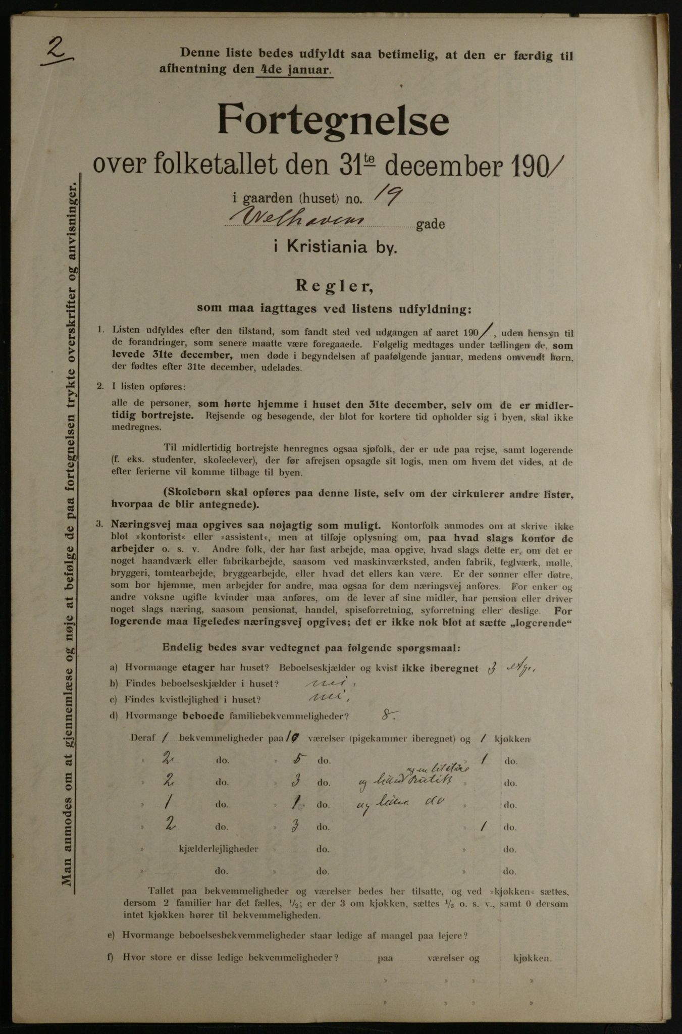 OBA, Municipal Census 1901 for Kristiania, 1901, p. 19440