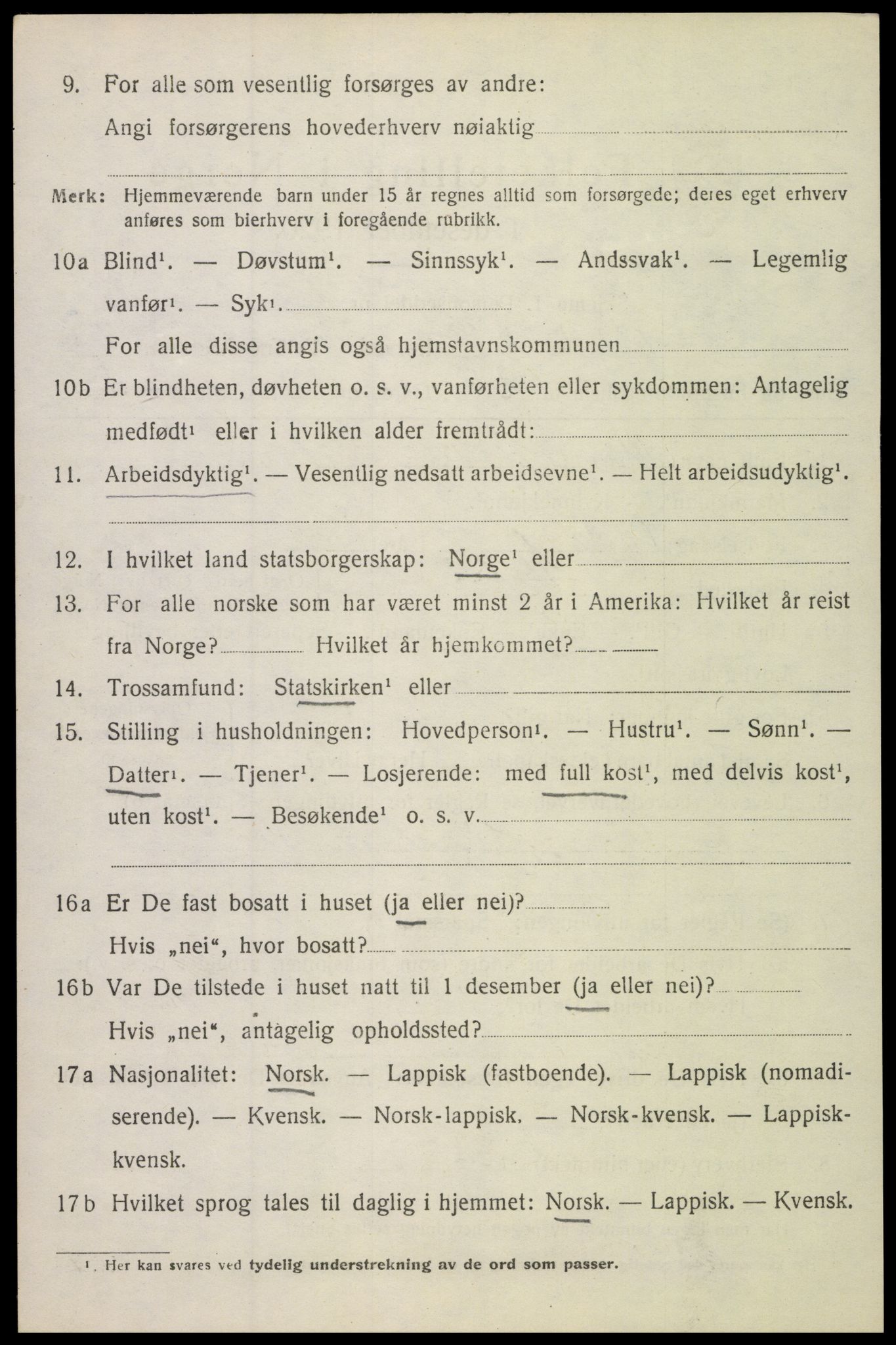 SAT, 1920 census for Hadsel, 1920, p. 9325