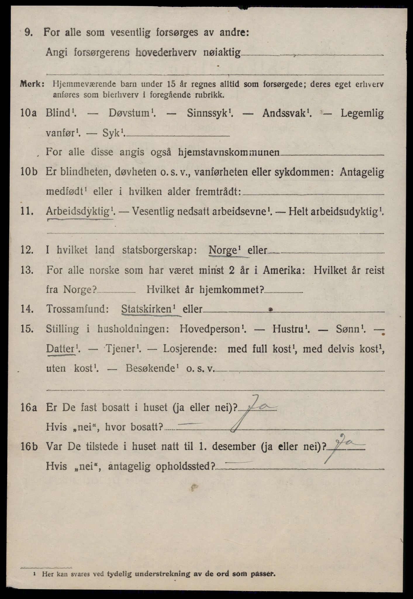 SAT, 1920 census for Nesset, 1920, p. 2801