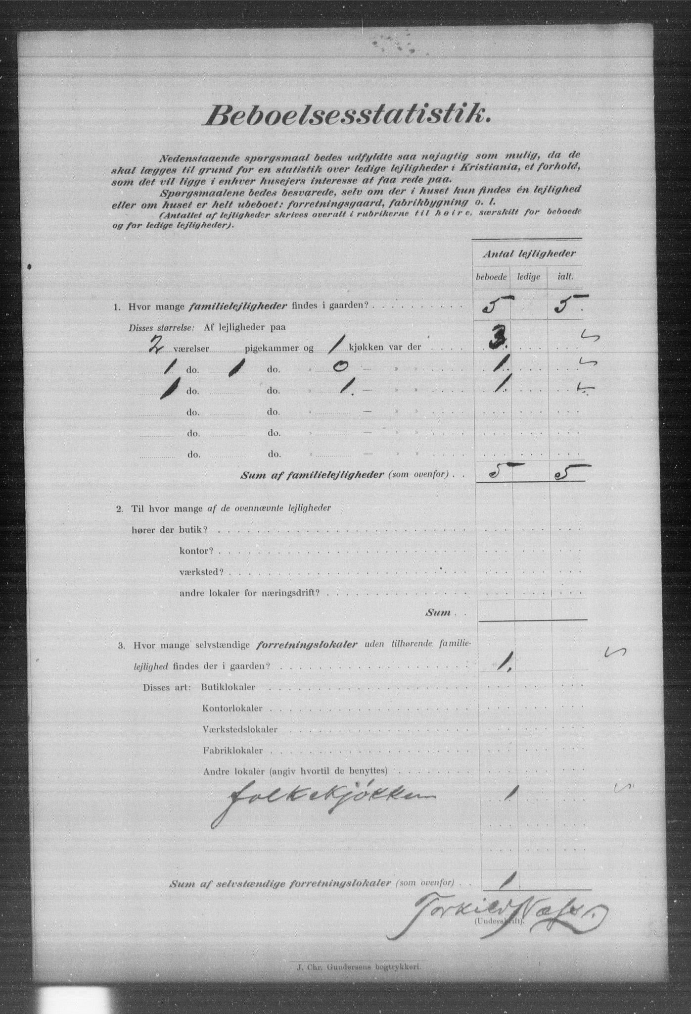 OBA, Municipal Census 1903 for Kristiania, 1903, p. 11078