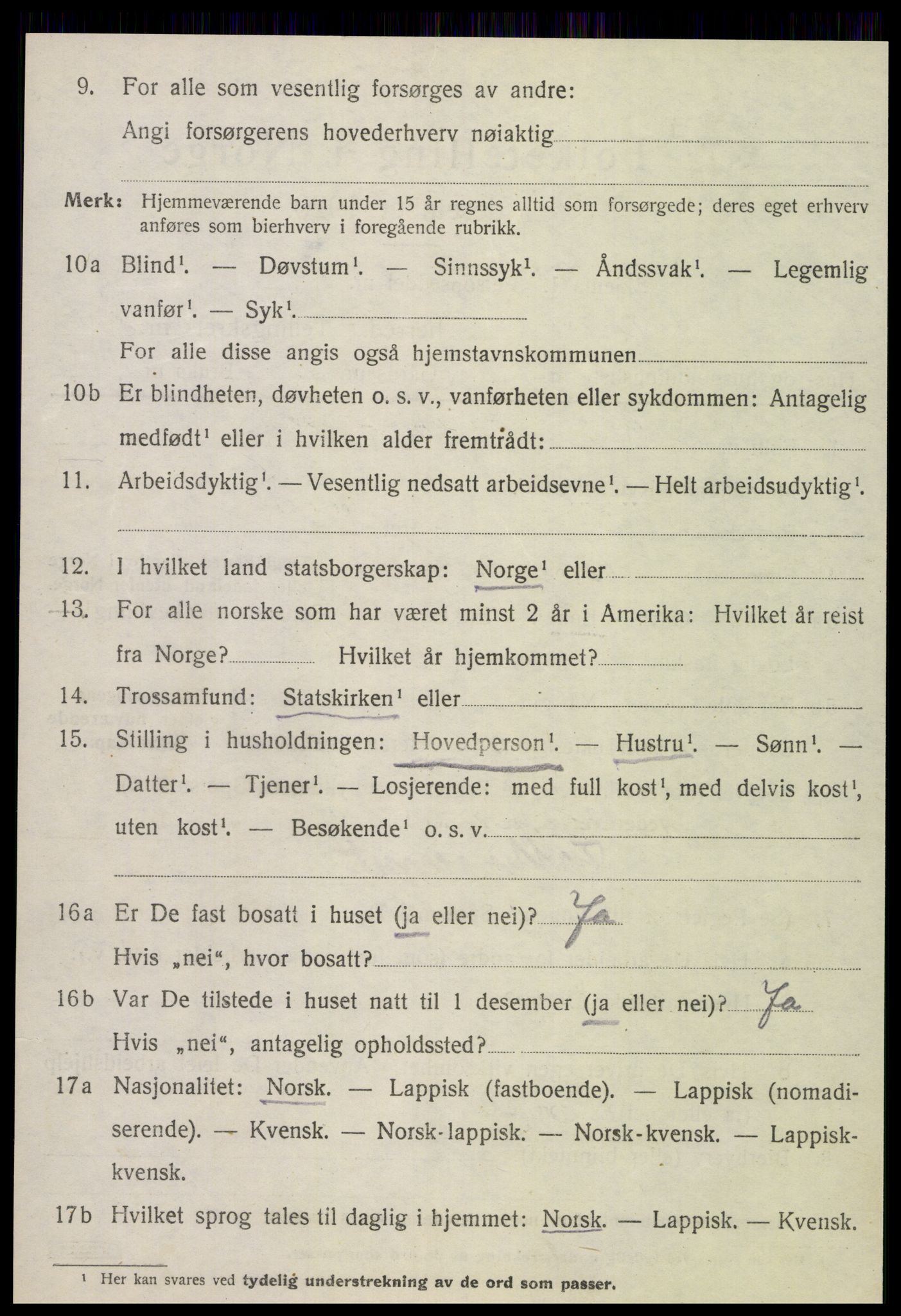 SAT, 1920 census for Fauske, 1920, p. 8173