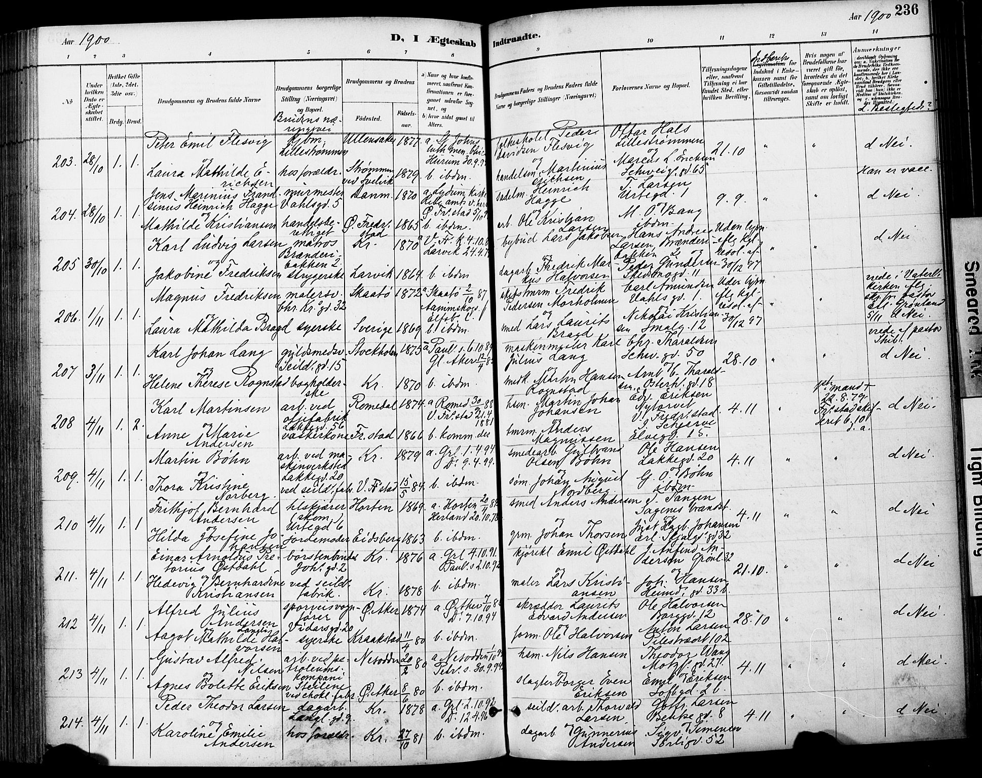 Grønland prestekontor Kirkebøker, AV/SAO-A-10848/F/Fa/L0013: Parish register (official) no. 13, 1887-1906, p. 236