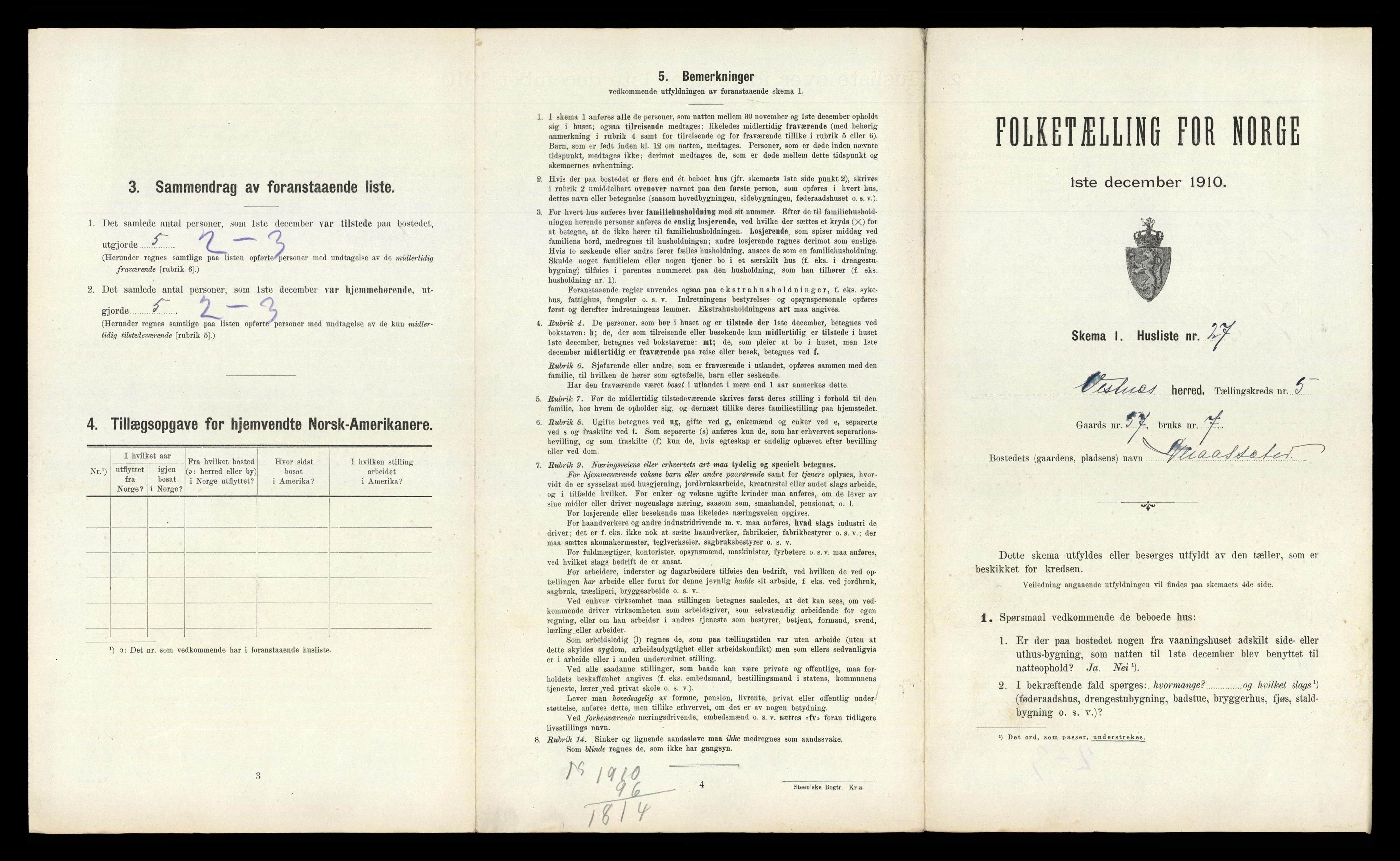 RA, 1910 census for Vestnes, 1910, p. 573