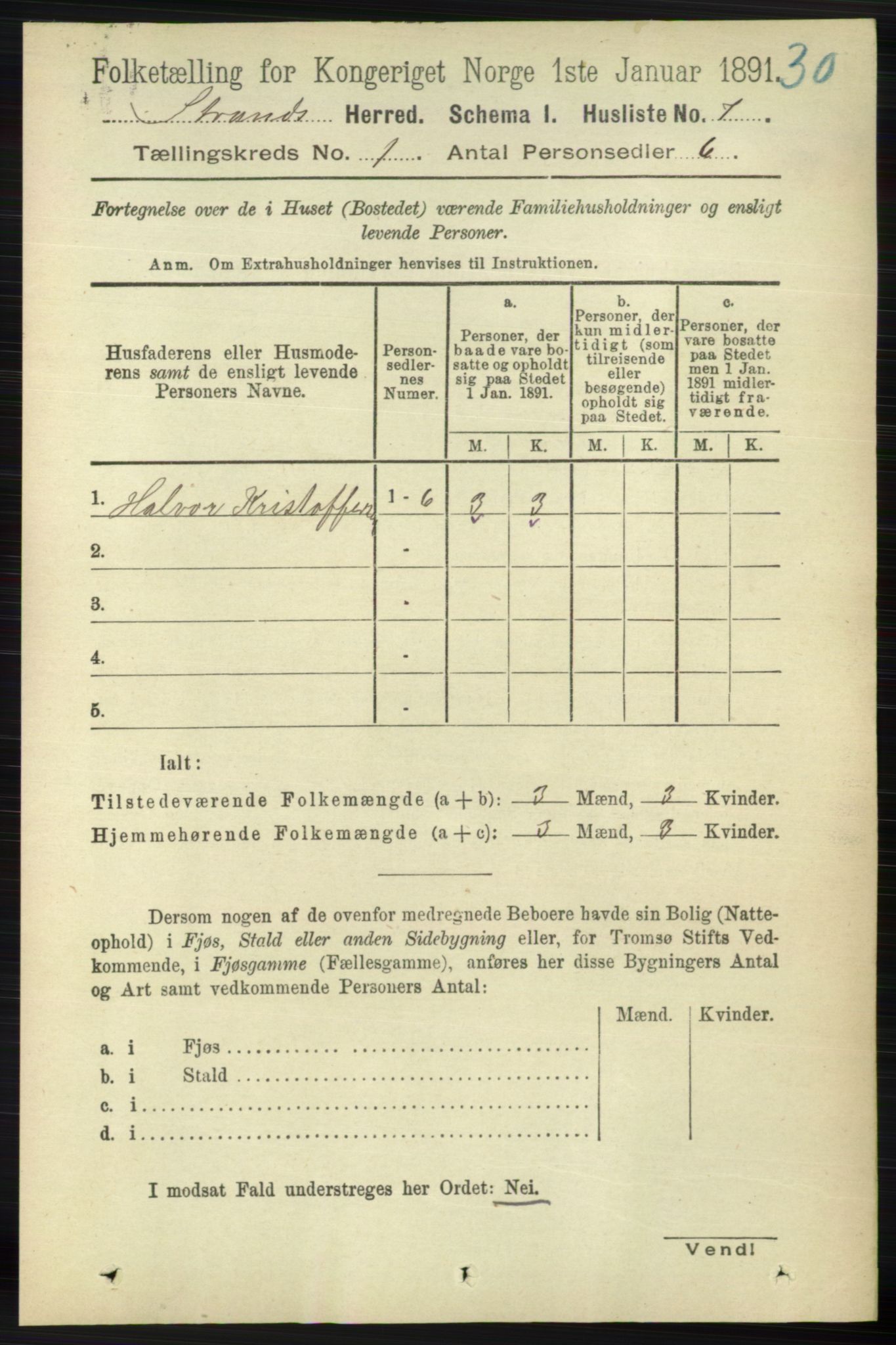 RA, 1891 census for 1130 Strand, 1891, p. 30