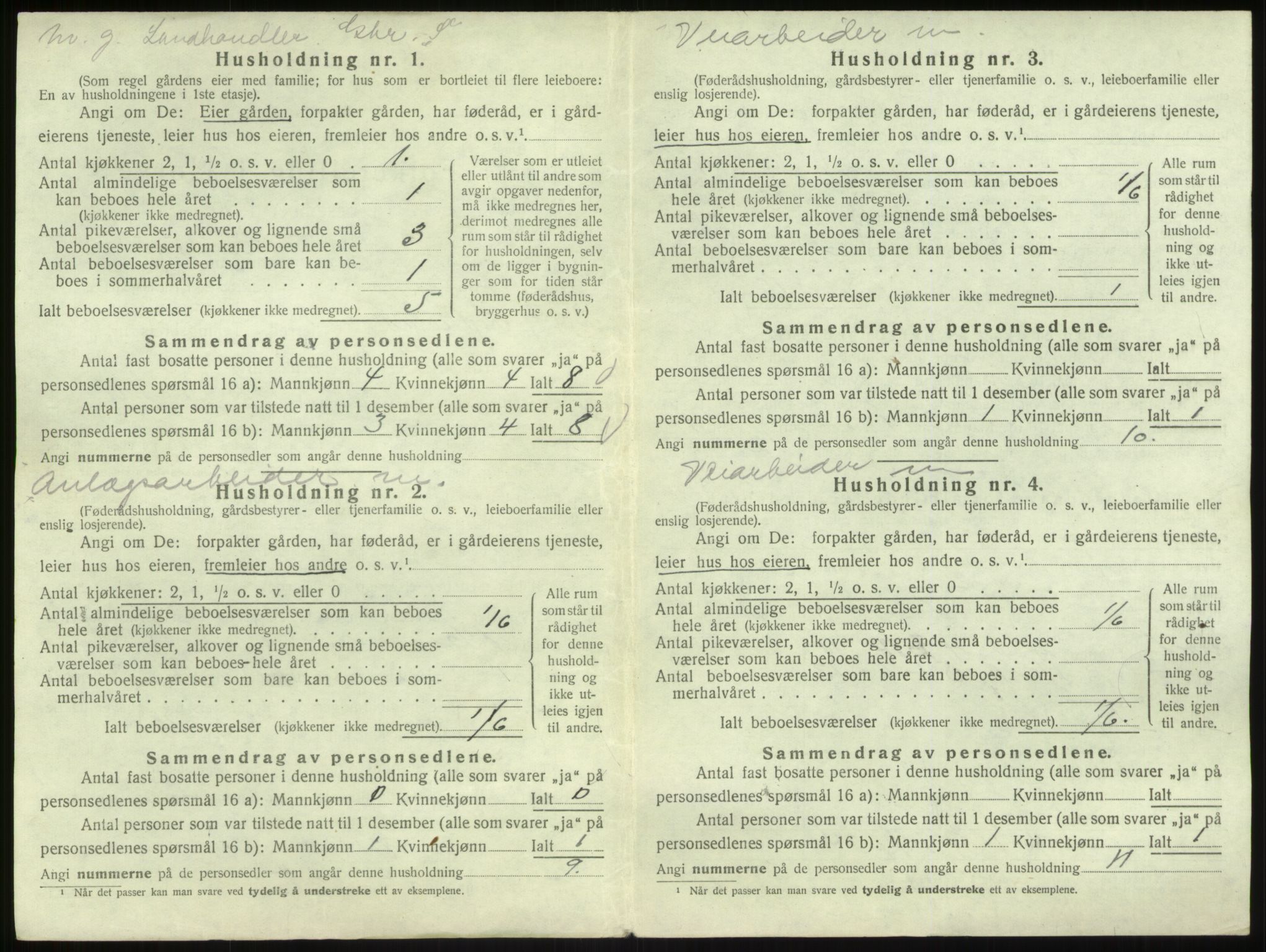 SAB, 1920 census for Hyllestad, 1920, p. 785