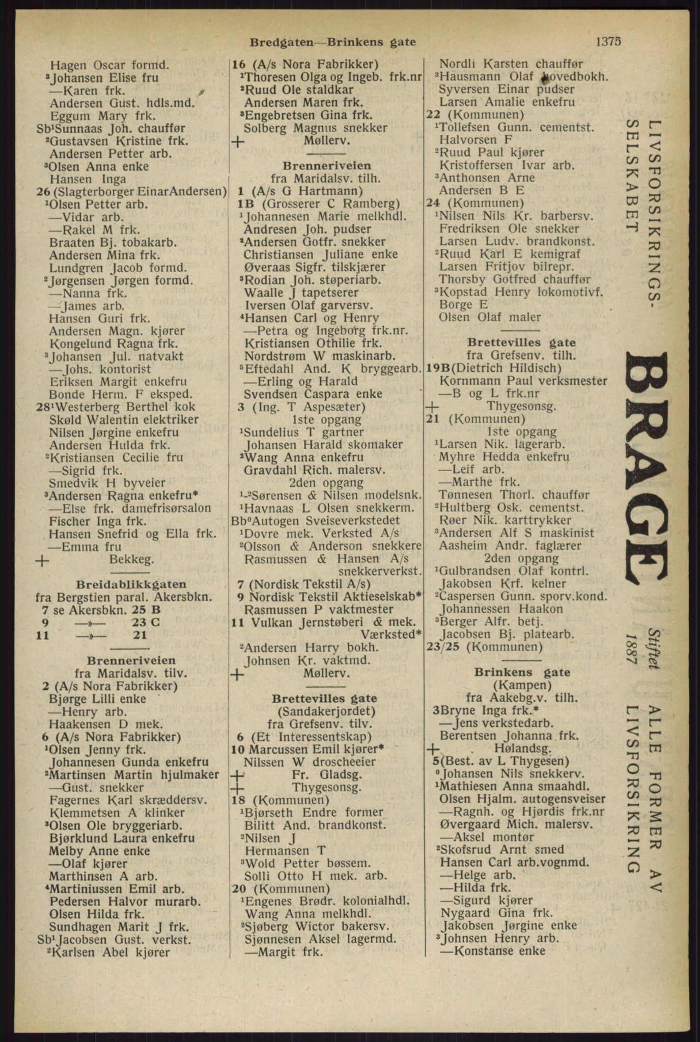 Kristiania/Oslo adressebok, PUBL/-, 1927, p. 1375