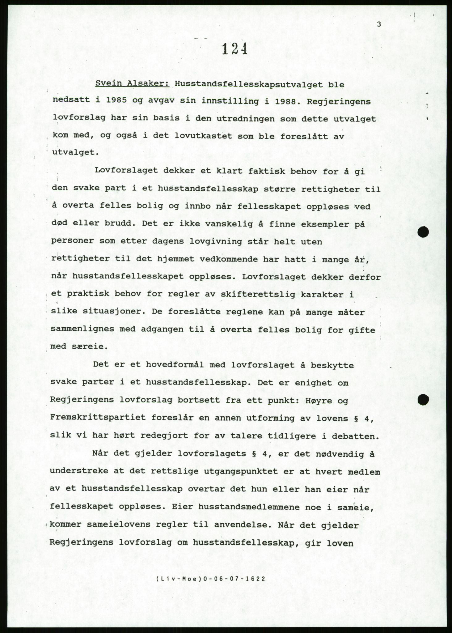 Det Norske Forbundet av 1948/Landsforeningen for Lesbisk og Homofil Frigjøring, AV/RA-PA-1216/D/Da/L0001: Partnerskapsloven, 1990-1993, p. 318