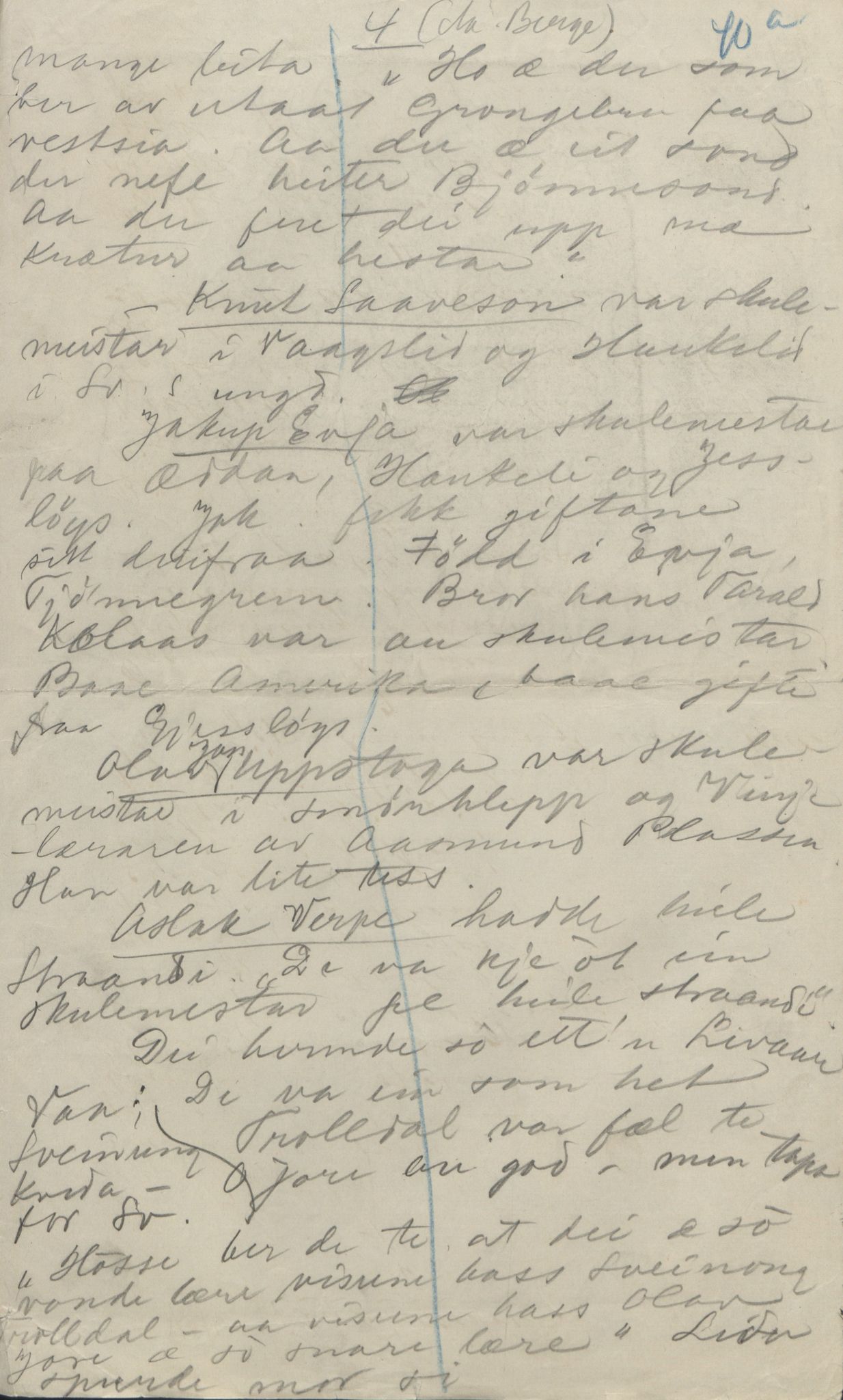 Rikard Berge, TEMU/TGM-A-1003/F/L0004/0050: 101-159 / 153 Stev. Skrivar Juul. Bygdefolknotisar, 1906, p. 40a