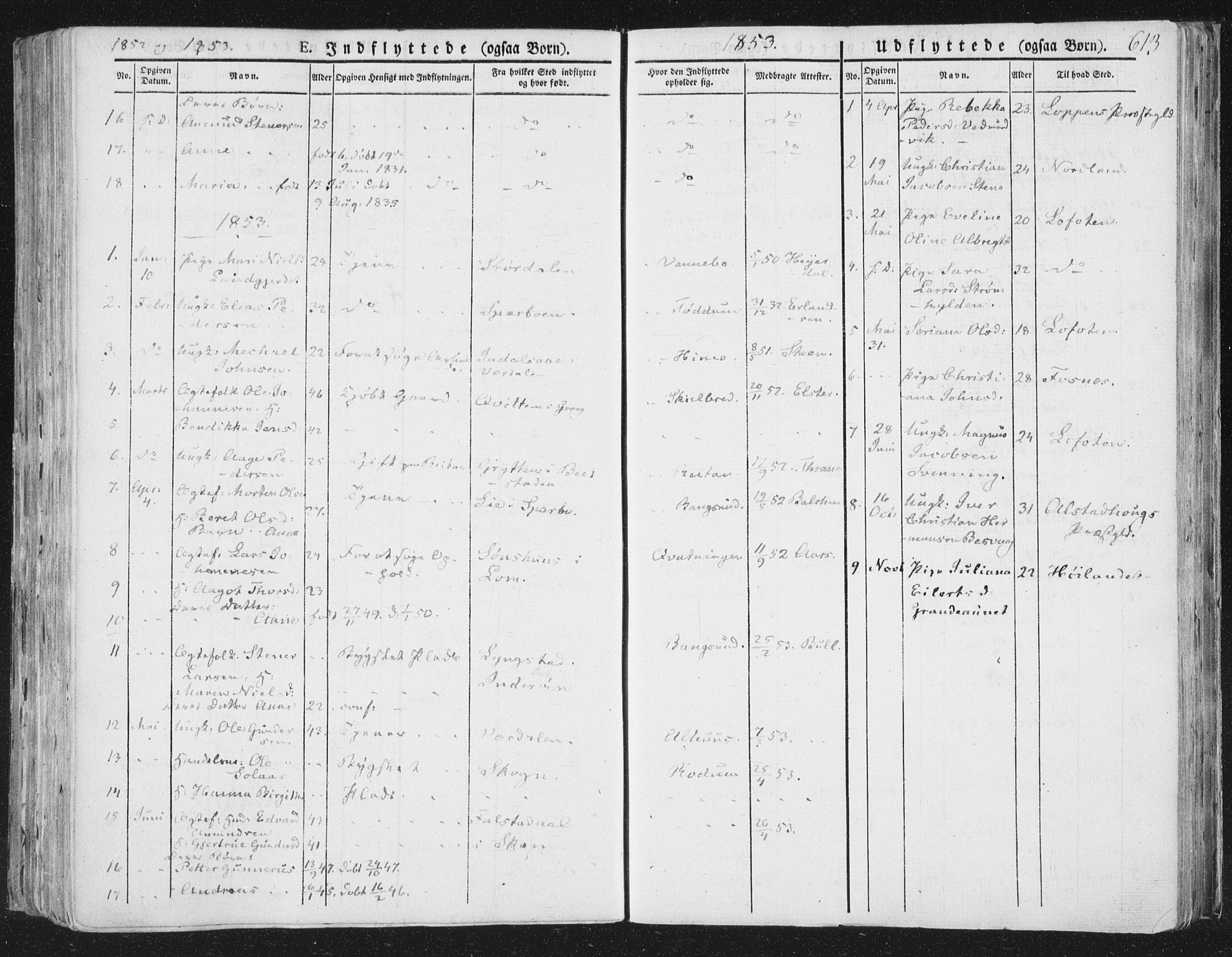 Ministerialprotokoller, klokkerbøker og fødselsregistre - Nord-Trøndelag, SAT/A-1458/764/L0552: Parish register (official) no. 764A07b, 1824-1865, p. 613