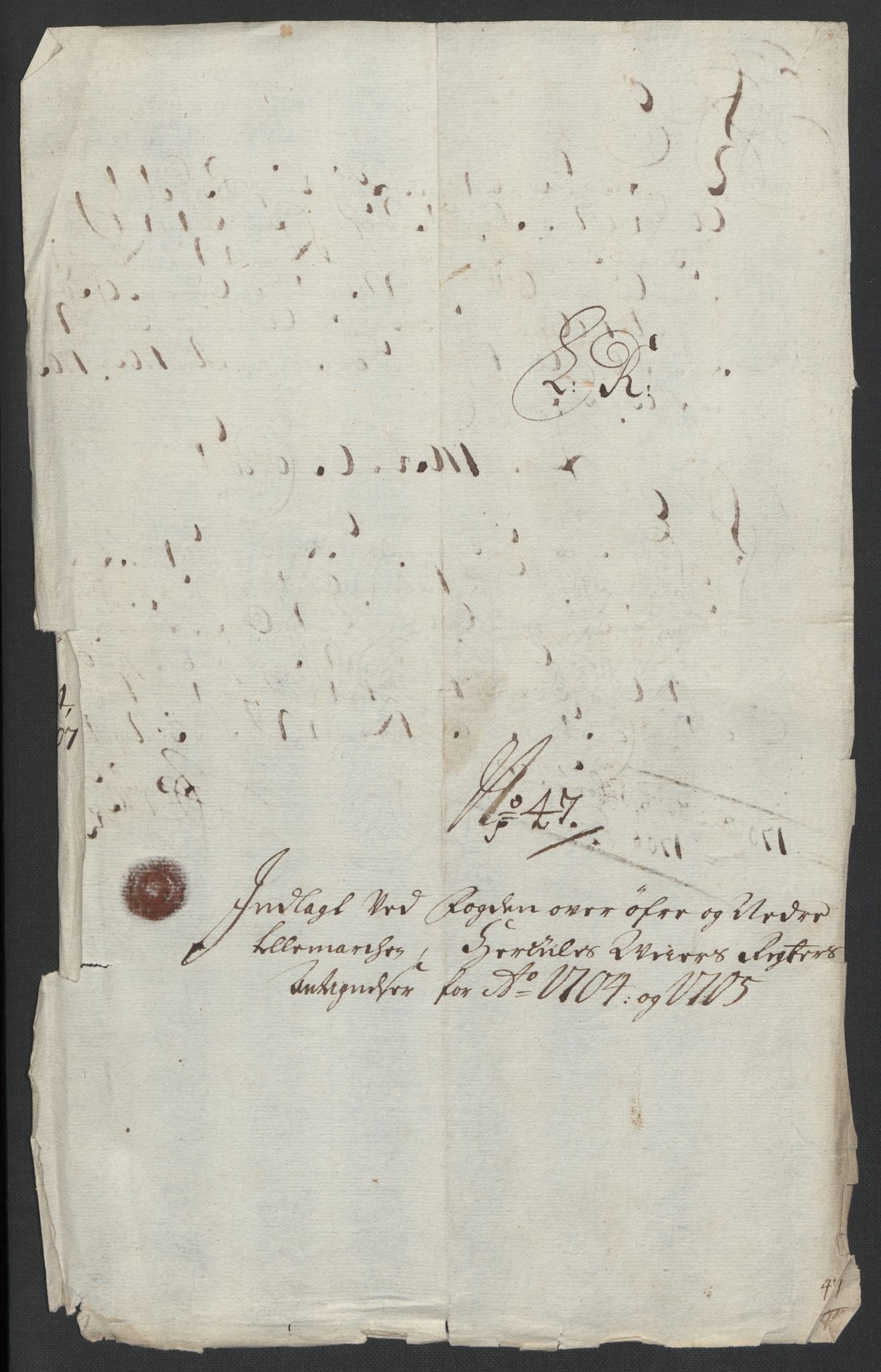 Rentekammeret inntil 1814, Reviderte regnskaper, Fogderegnskap, AV/RA-EA-4092/R36/L2115: Fogderegnskap Øvre og Nedre Telemark og Bamble, 1705, p. 144