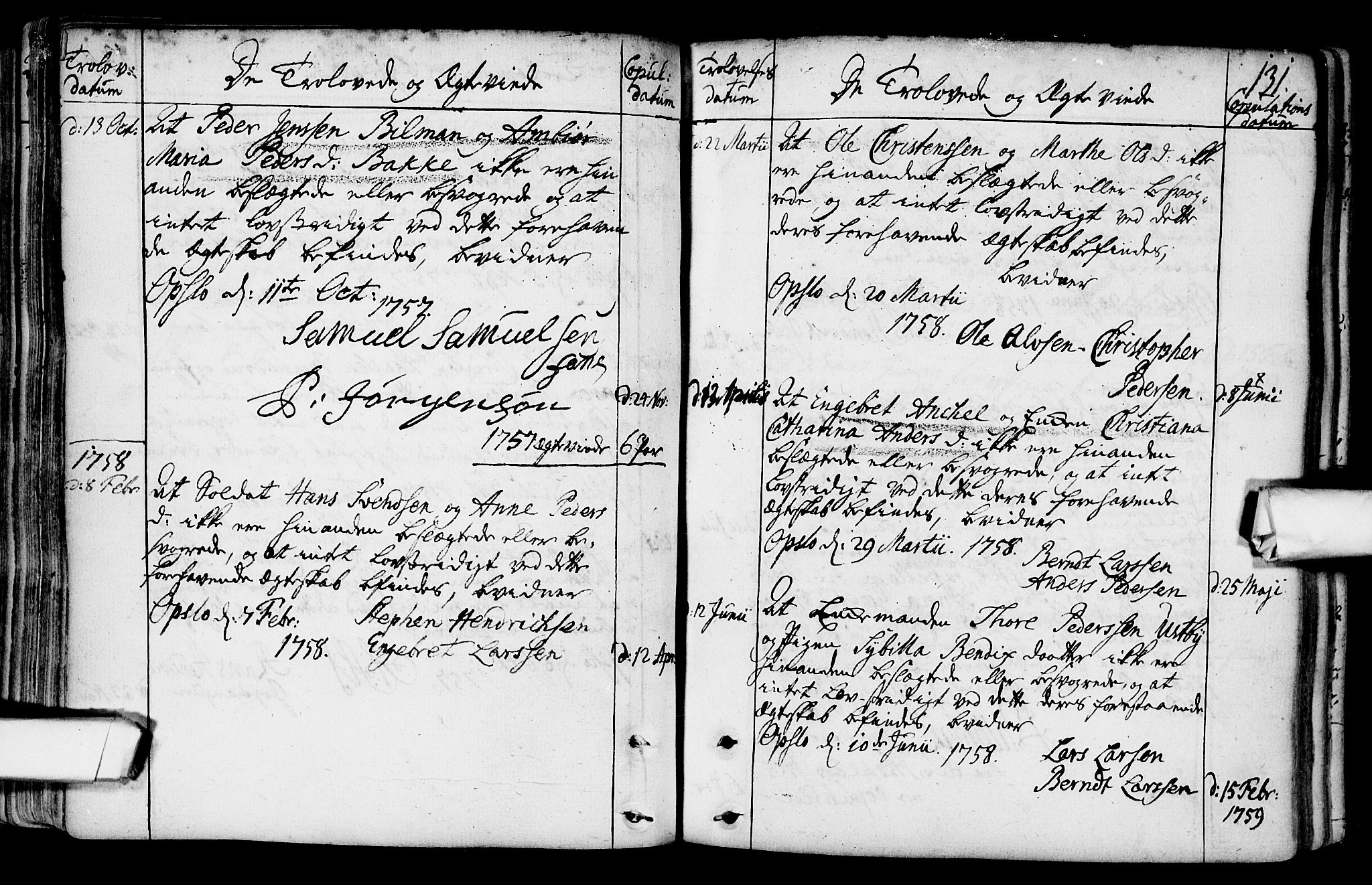 Gamlebyen prestekontor Kirkebøker, SAO/A-10884/F/Fa/L0001: Parish register (official) no. 1, 1734-1818, p. 131