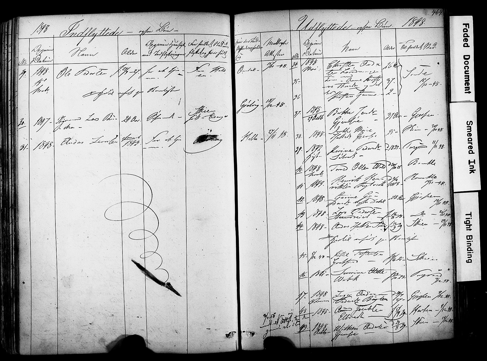 Solum kirkebøker, SAKO/A-306/F/Fa/L0006: Parish register (official) no. I 6, 1844-1855, p. 464