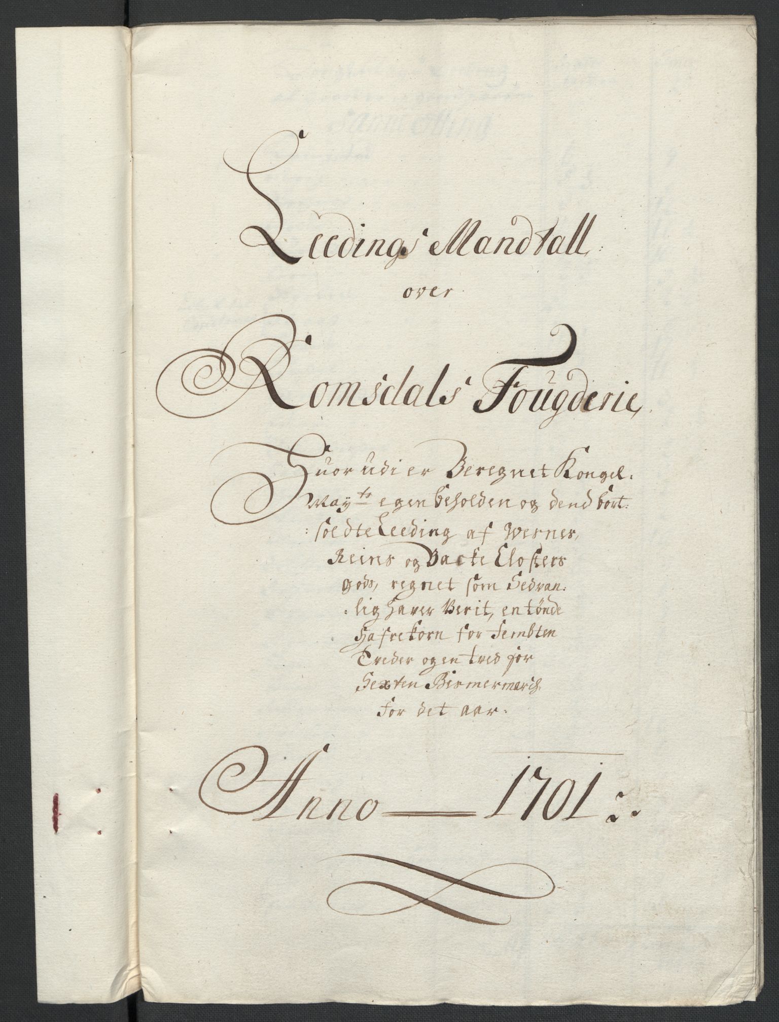 Rentekammeret inntil 1814, Reviderte regnskaper, Fogderegnskap, RA/EA-4092/R55/L3655: Fogderegnskap Romsdal, 1701-1702, p. 94