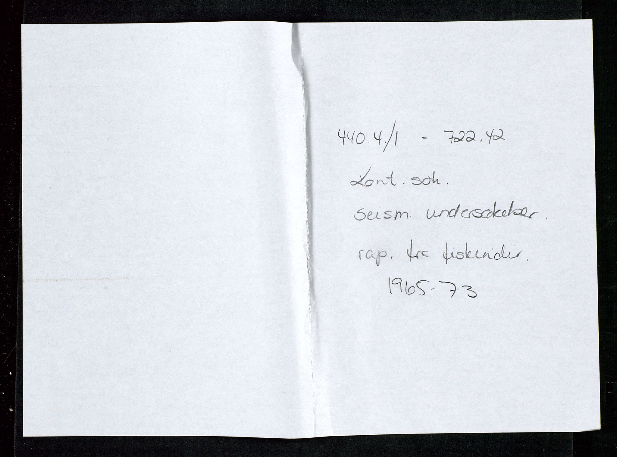 Industridepartementet, Oljekontoret, AV/SAST-A-101348/Da/L0007:  Arkivnøkkel 714 - 722 Seismiske undersøkelser, 1965-1973, p. 613