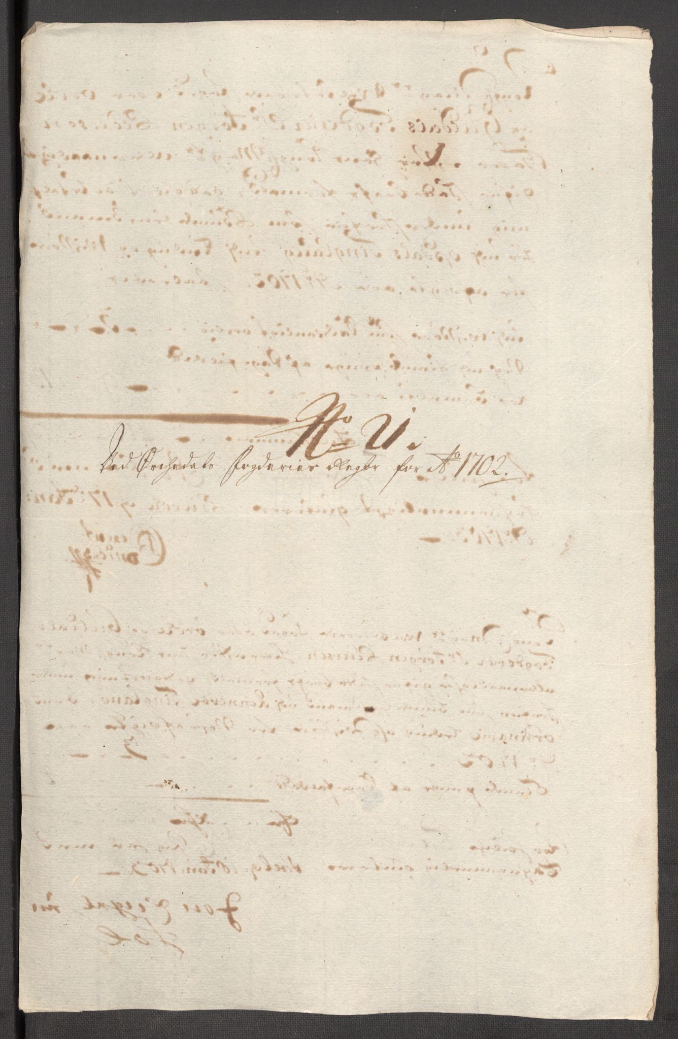 Rentekammeret inntil 1814, Reviderte regnskaper, Fogderegnskap, AV/RA-EA-4092/R60/L3952: Fogderegnskap Orkdal og Gauldal, 1702, p. 175