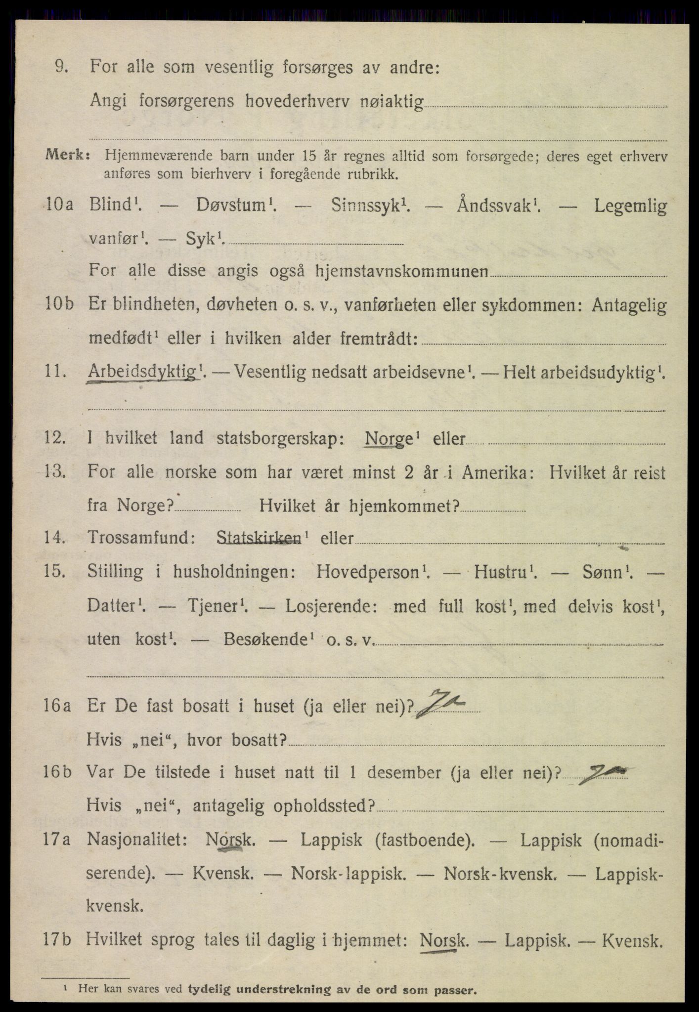 SAT, 1920 census for Gildeskål, 1920, p. 3929