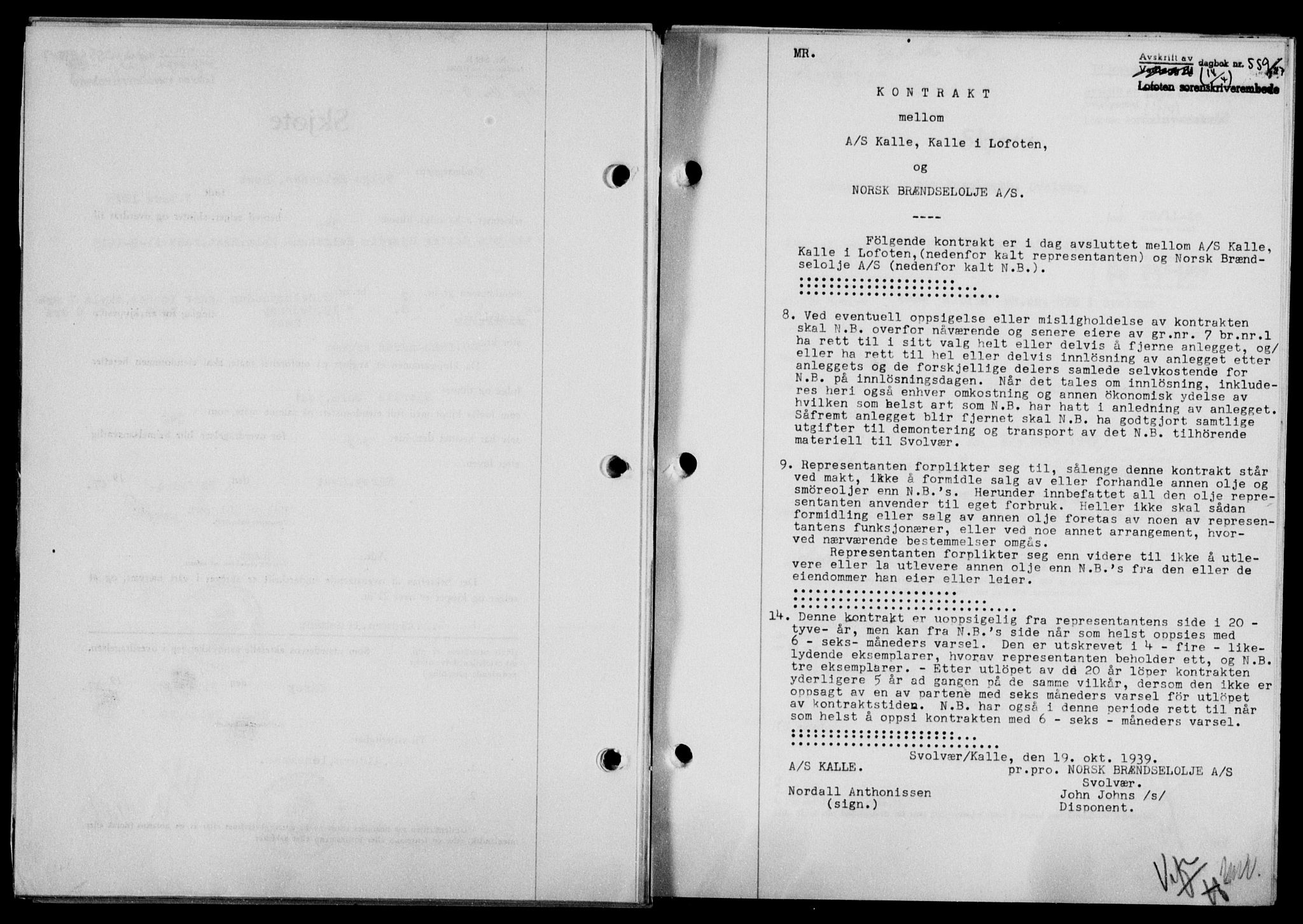 Lofoten sorenskriveri, SAT/A-0017/1/2/2C/L0015a: Mortgage book no. 15a, 1946-1947, Diary no: : 559/1947