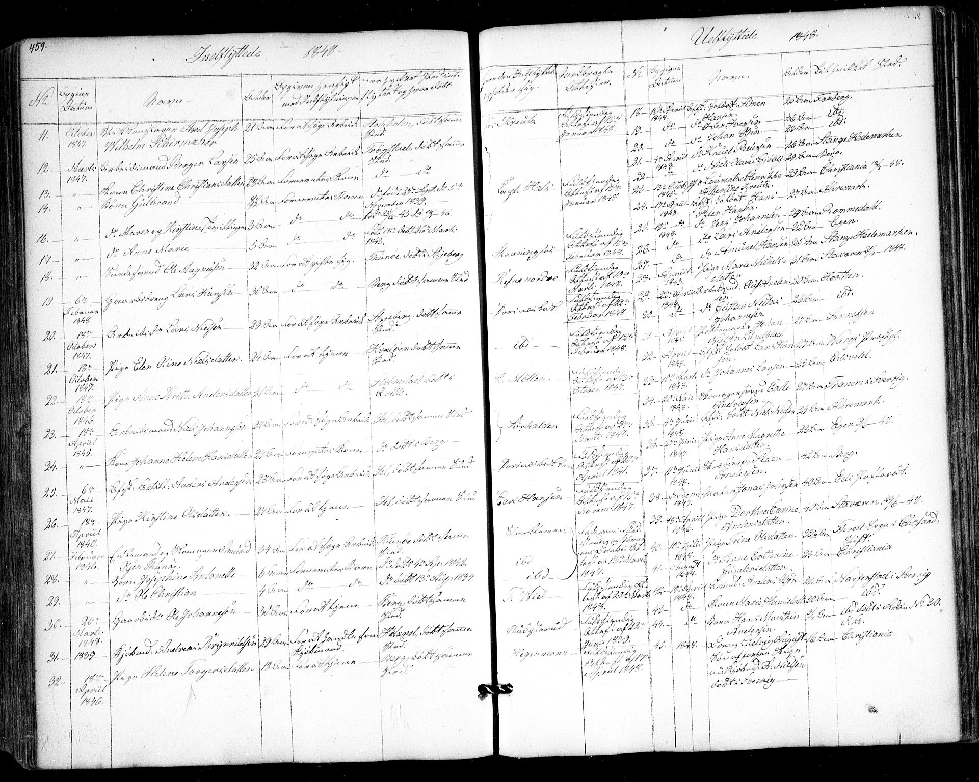 Halden prestekontor Kirkebøker, AV/SAO-A-10909/F/Fa/L0006: Parish register (official) no. I 6, 1845-1856, p. 459