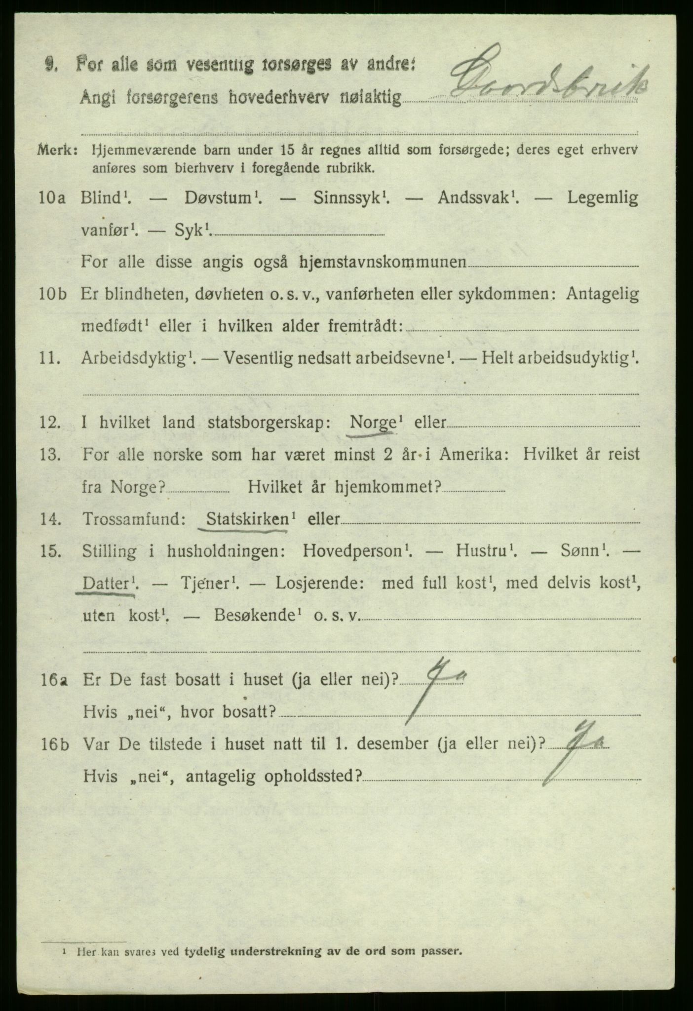 SAB, 1920 census for Vevring, 1920, p. 681