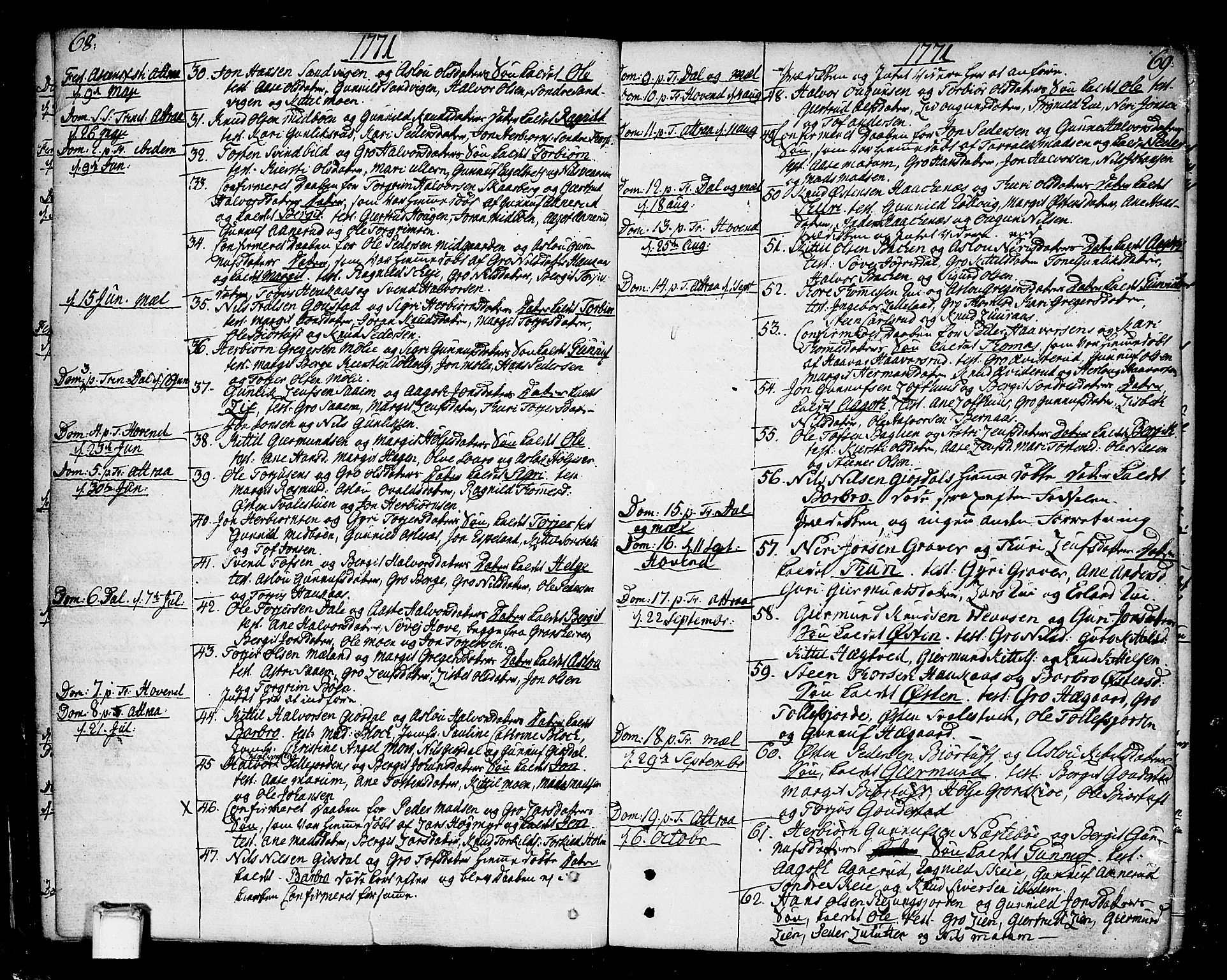 Tinn kirkebøker, AV/SAKO-A-308/F/Fa/L0002: Parish register (official) no. I 2, 1757-1810, p. 68-69