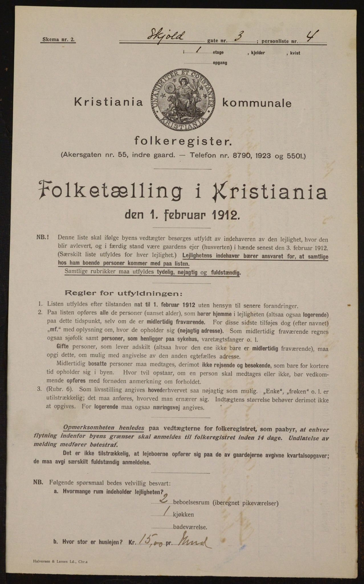 OBA, Municipal Census 1912 for Kristiania, 1912, p. 96470